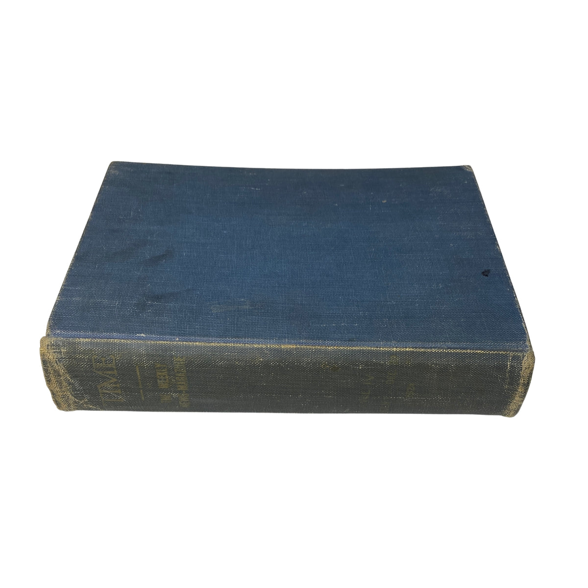 Spine of the Time Magazine Bound Weekly July to December 1924, revealing the title and details of the publication, highlighting its preservation wear.