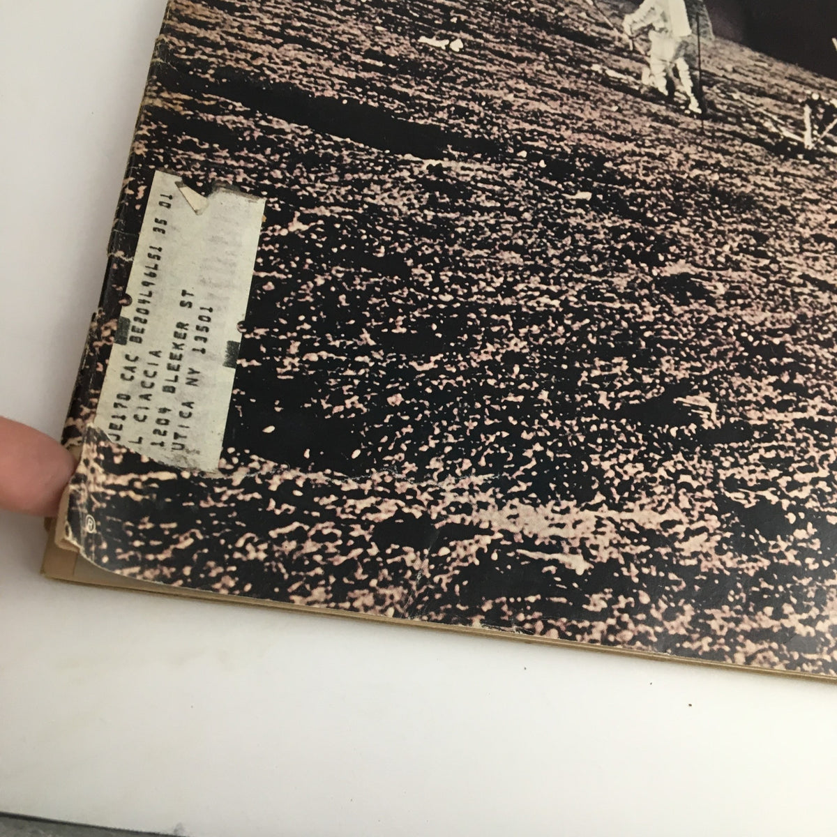 Life Magazine December 12, 1969 cover detail showing an address label with the Apollo 12 mission theme.