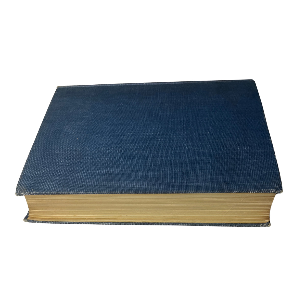Top view of the blue hardcover 'Time Magazine Bound Weekly 1925 January - June Churchill Edison Lull', demonstrating its neat spine and solid construction.