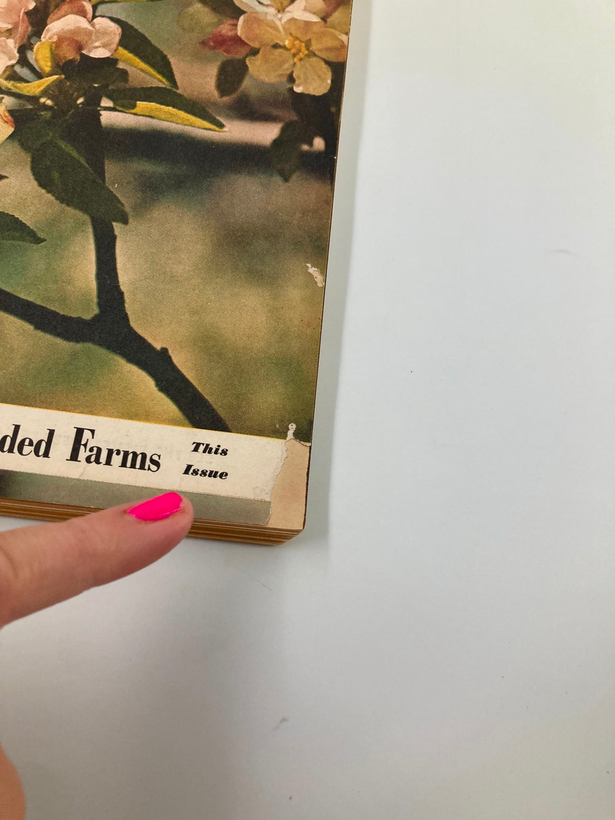 Close-up of VTG Farm Journal Magazine April 1951 cover, highlighting the issue's title Work-Savers for Short-Handed Farms.