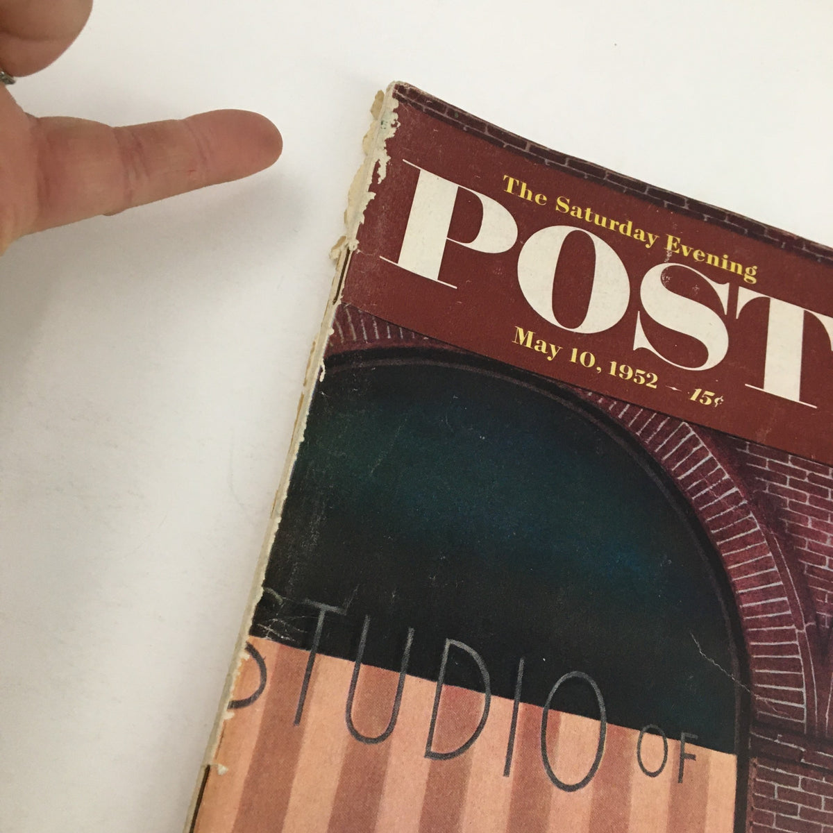 Cover of The Saturday Evening Post, May 10, 1952, showcasing the magazine title and date along with visible wear and tear typical of vintage publications.
