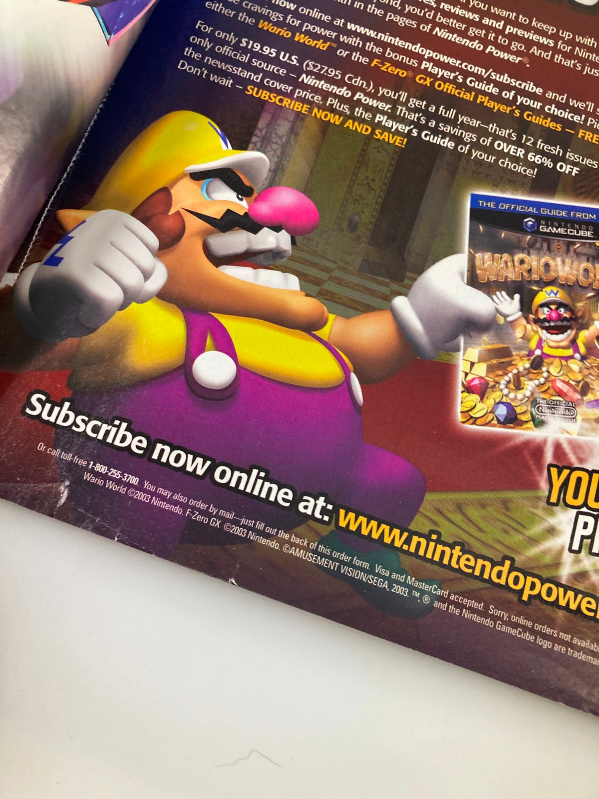 Subscription advertisement from Nintendo Power Magazine October 2003 Issue #172 highlighting games and subscription details.