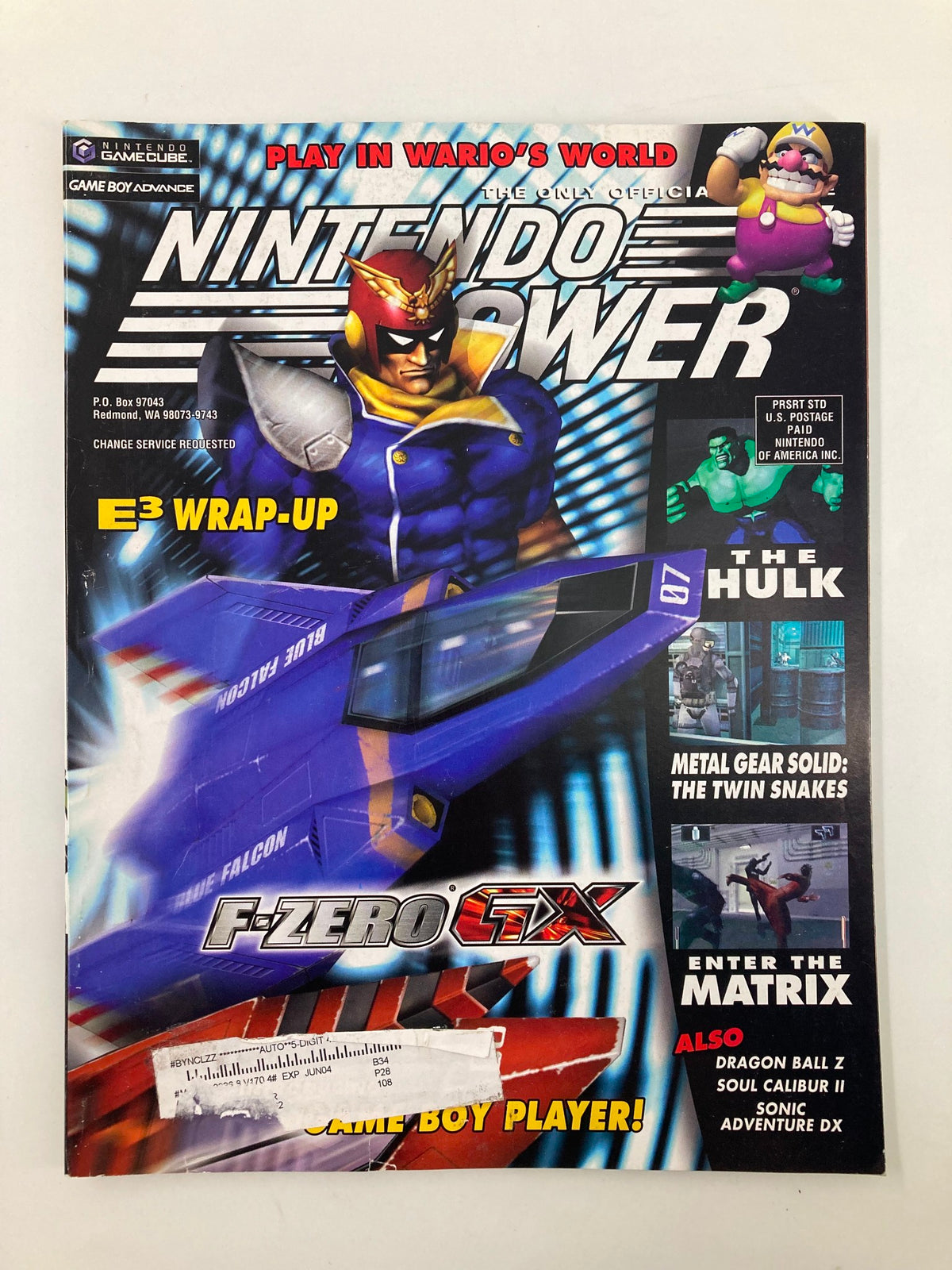 Cover of Nintendo Power Magazine July 2003 #170 featuring F-Zero GX and a character in a Falcon suit.