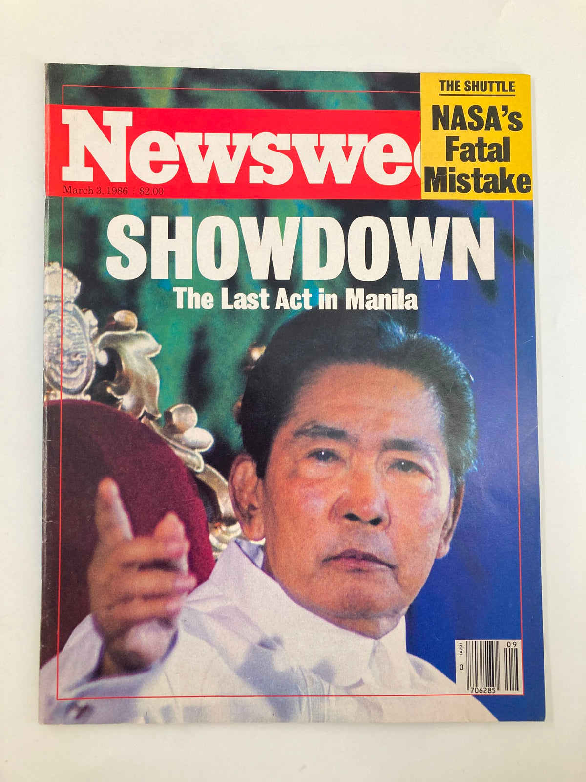 Cover of VTG Newsweek Magazine March 3, 1986 featuring an analysis of Ferdinand Marcos, titled 'The Last Act in Manila', highlighting a significant historical moment.