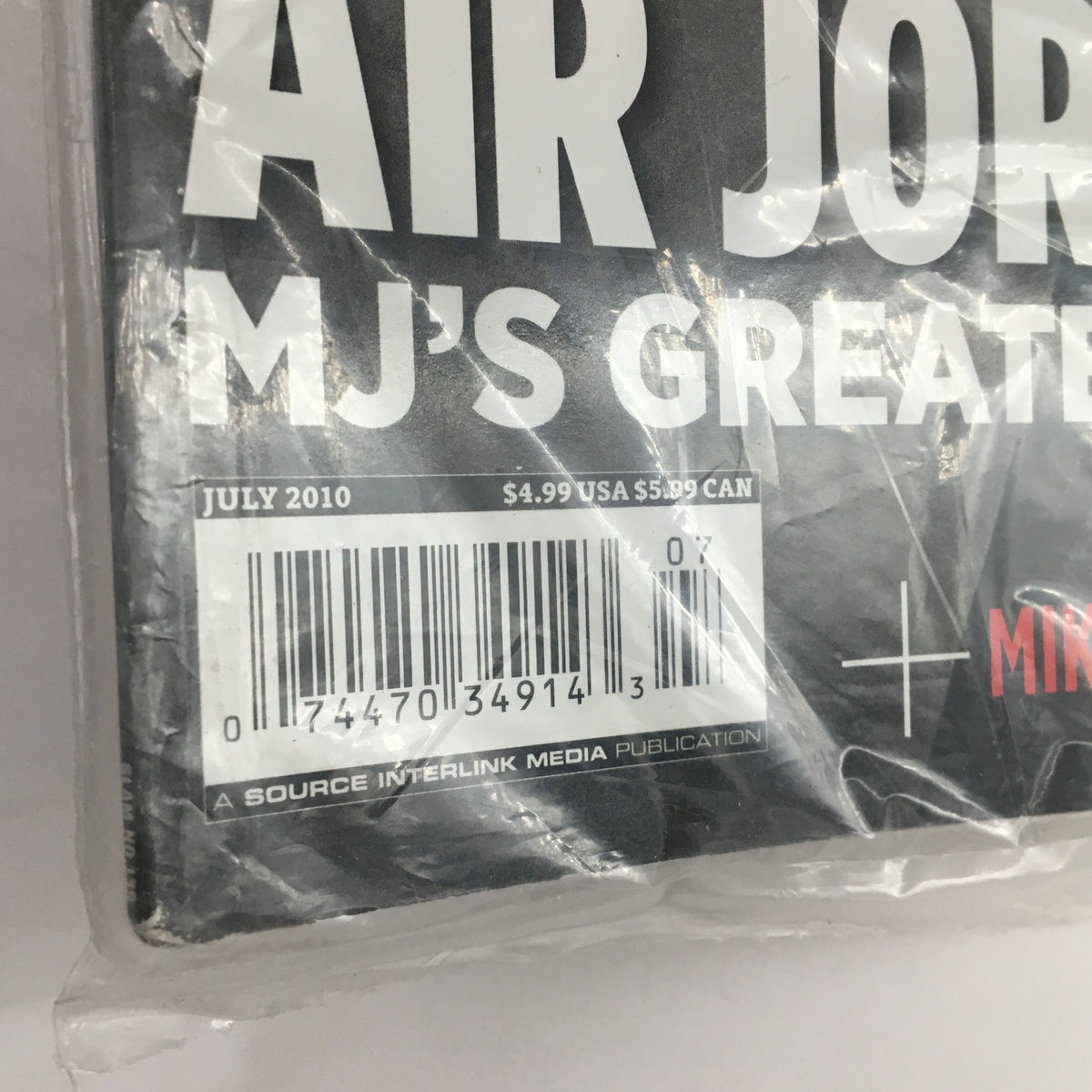 Cover of Slam Magazine July 2010 featuring Michael Jordan, celebrated as CEO of Air Jordan. Sealed edition without label, highlighting the magazine's collectible nature.