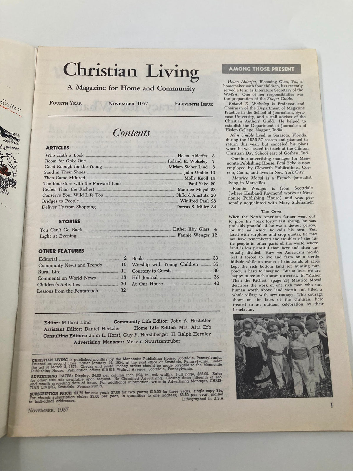 Vintage Christian Living Magazine November 1957 Richer Than The Richest Land Worth