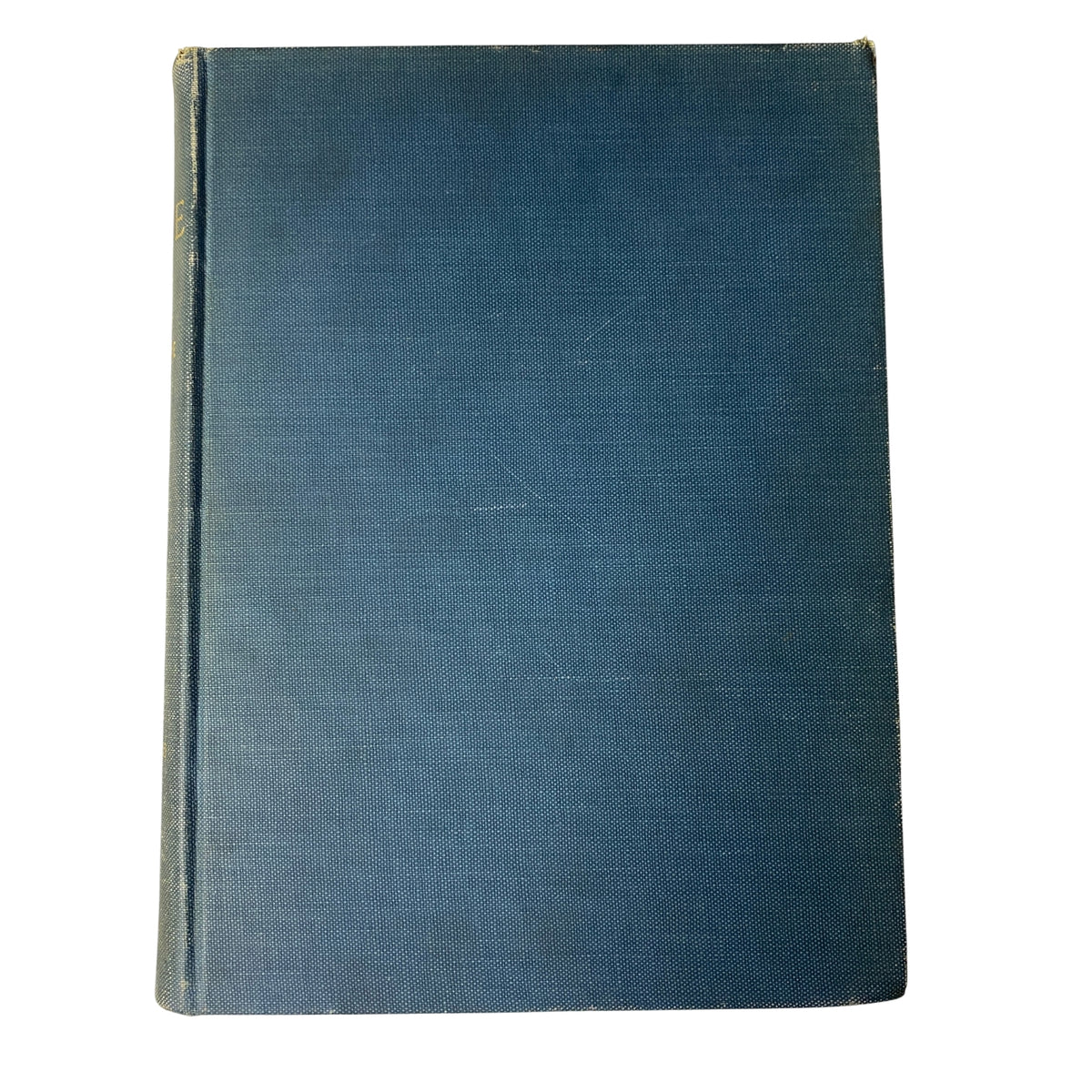 Side view of the bound volume of Time Magazine, April 6 - June 29, 1931, showcasing a textured blue cover.