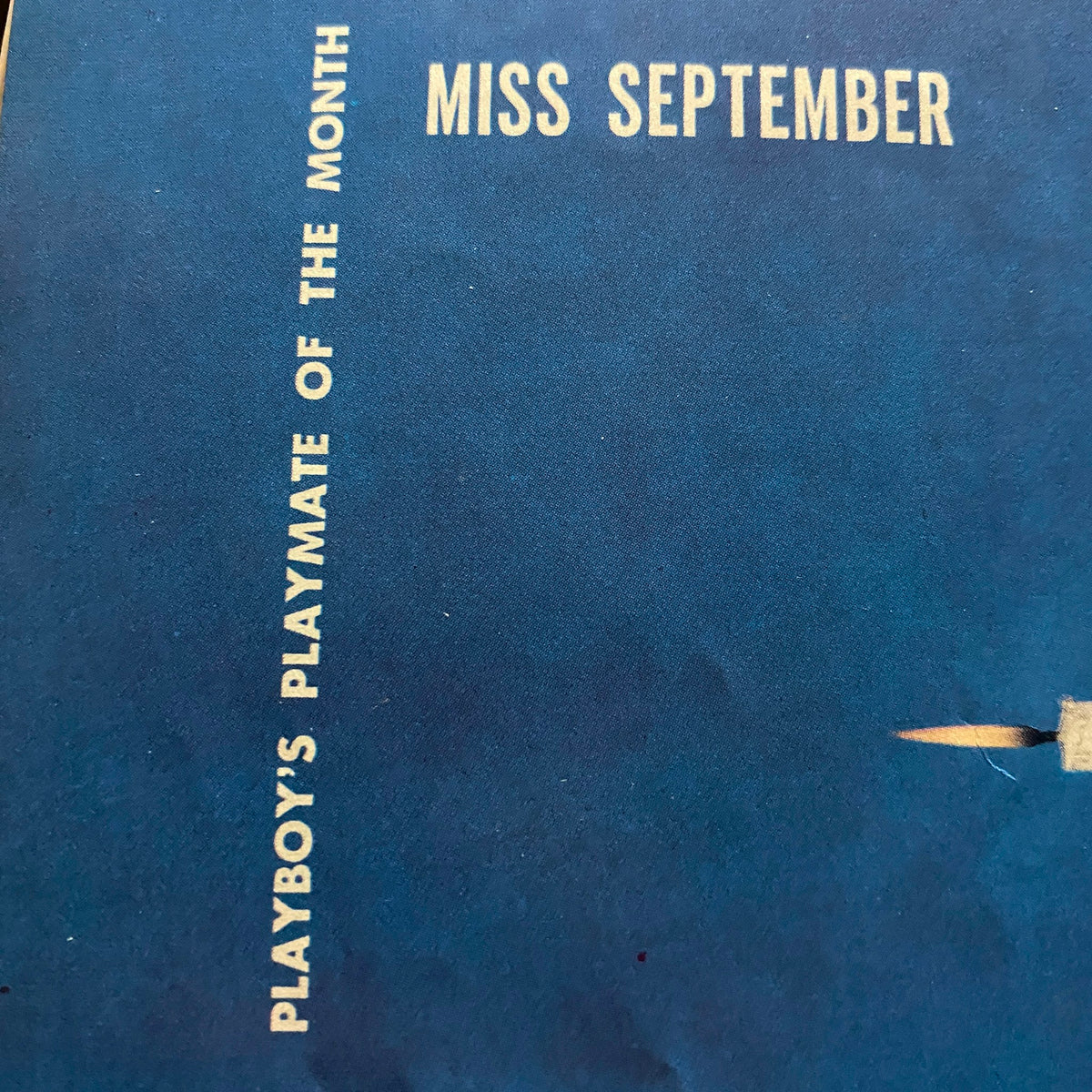 Inside view showcasing the title 'Miss September' from the VTG Playboy Magazine September 1954 issue, emphasizing its focus on the month's featured Playmate.