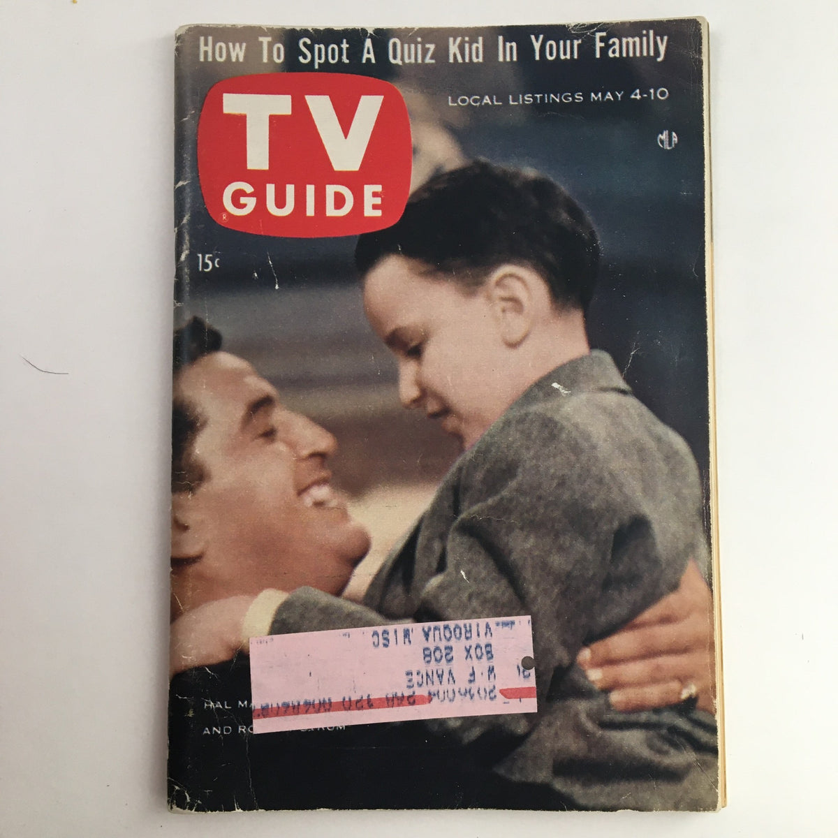 Cover of TV Guide Magazine May 4 1957 featuring Hal March and a child, Wisconsin Edition, showcasing vintage television charm and culture.
