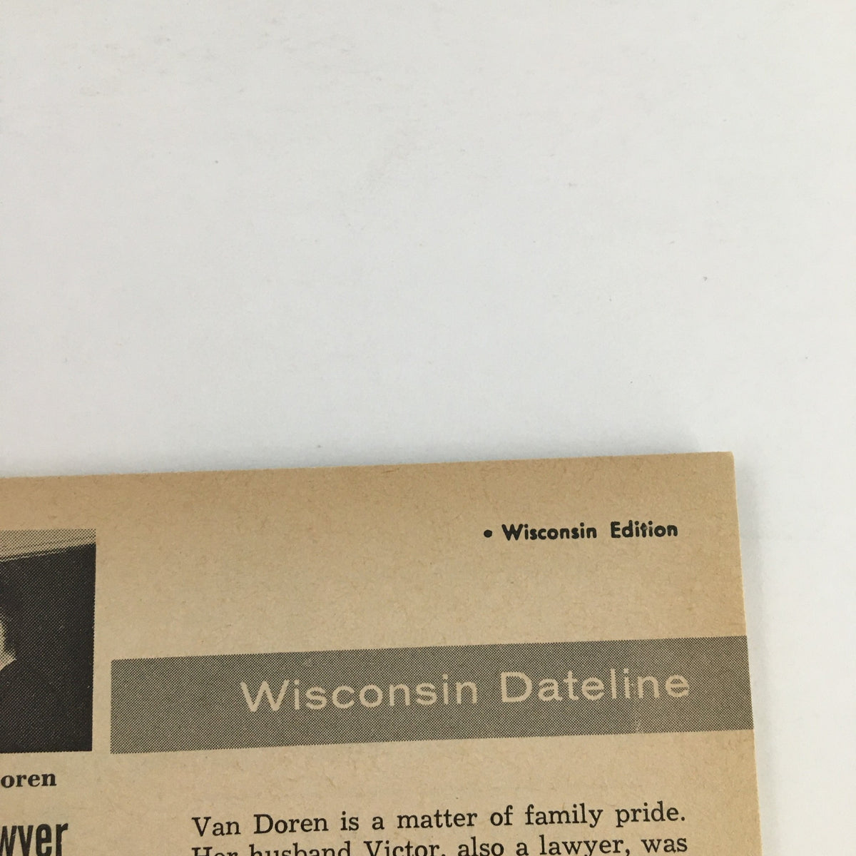 Page from TV Guide Magazine March 9 1957 featuring the Wisconsin Edition, highlighting local dateline news with a photo of a lawyer. This vintage magazine captures the nostalgia of classic television and culture.