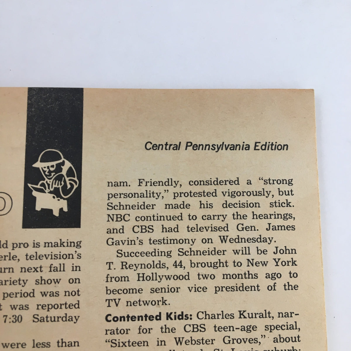 Central Pennsylvania Edition of TV Guide Magazine February 19 1966 with relevant text and illustration, highlighting cultural insights of the era.