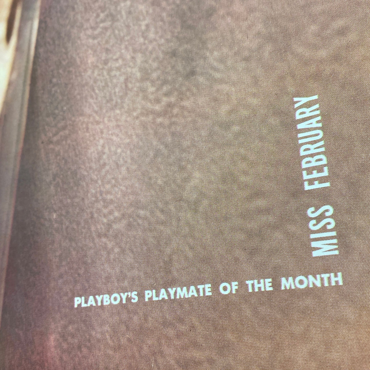 VTG Playboy Magazine February 1957 interior page highlighting 'Miss February' as Playboy's Playmate of the Month.