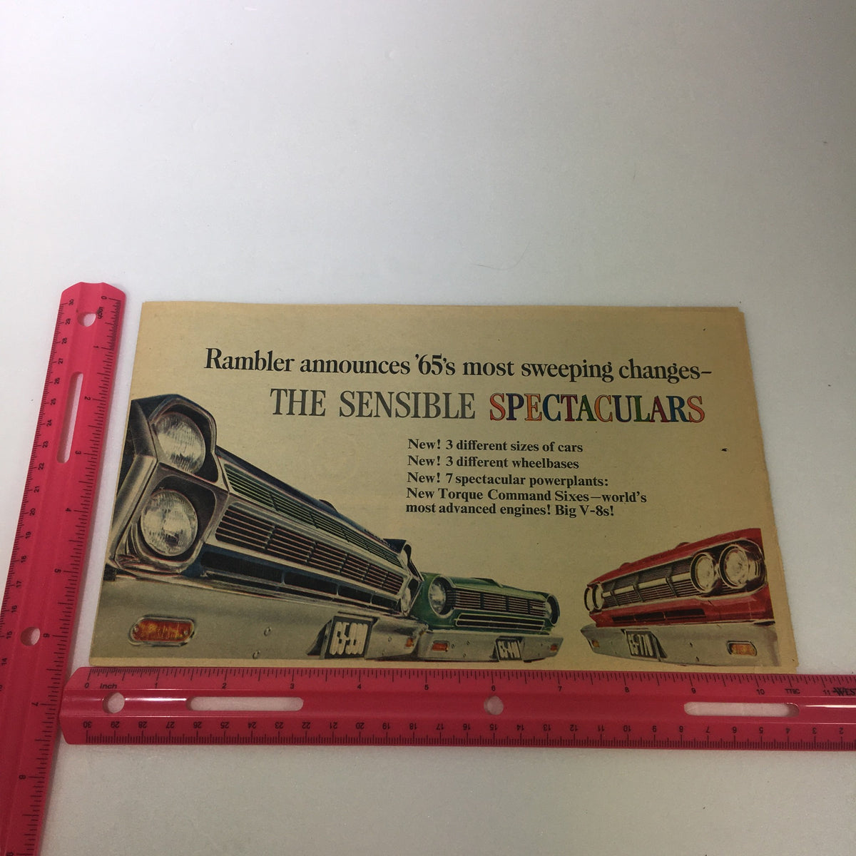 1965 Rambler Classic 770 Convertible Spectaculars Car Auto Brochure - Front cover detailing the introduction of new car changes and features for the model year.