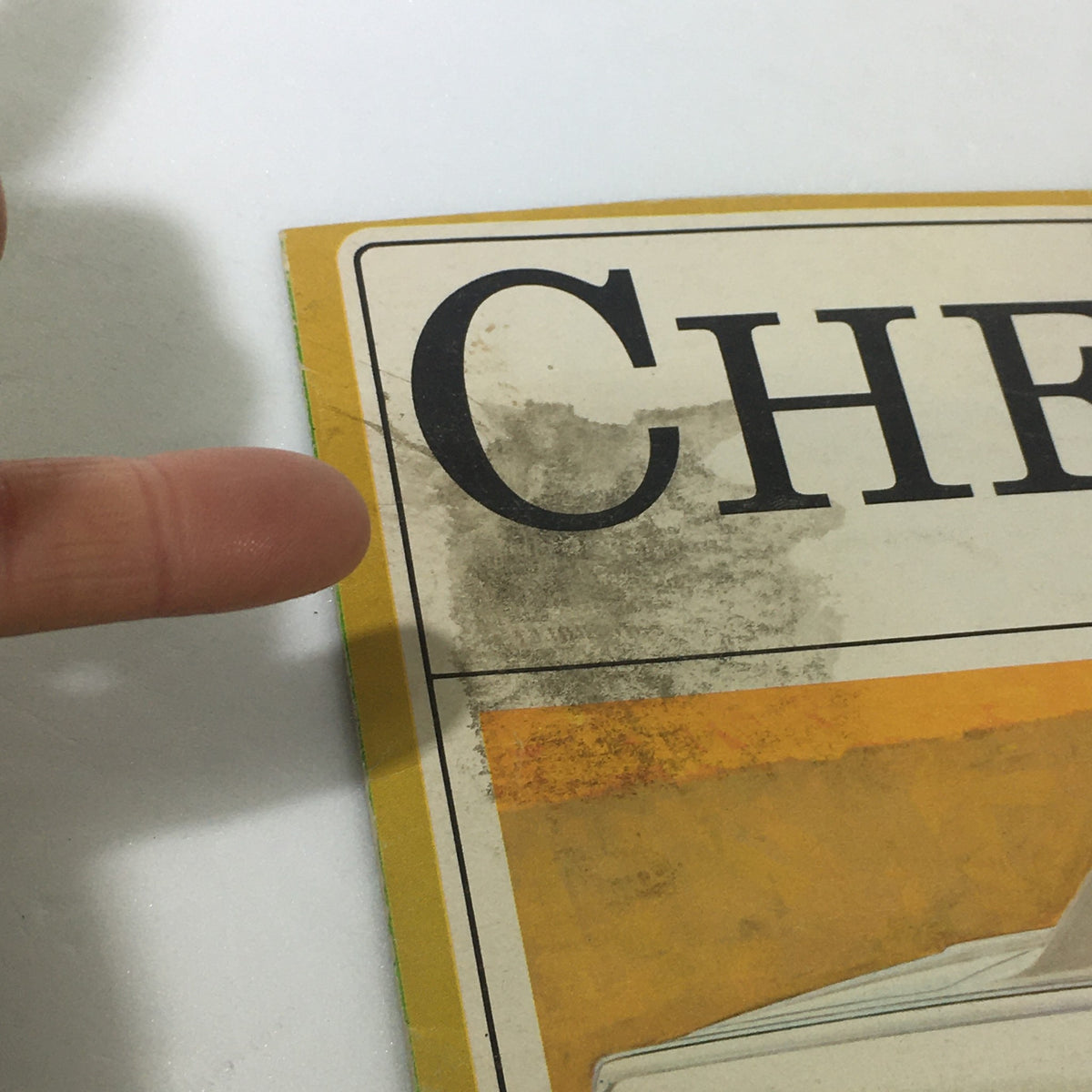 Close-up of the VTG 1963 Chevrolet Chevelle 300 Station Wagon Car Auto Brochure Catalog cover showing wear and aging details.