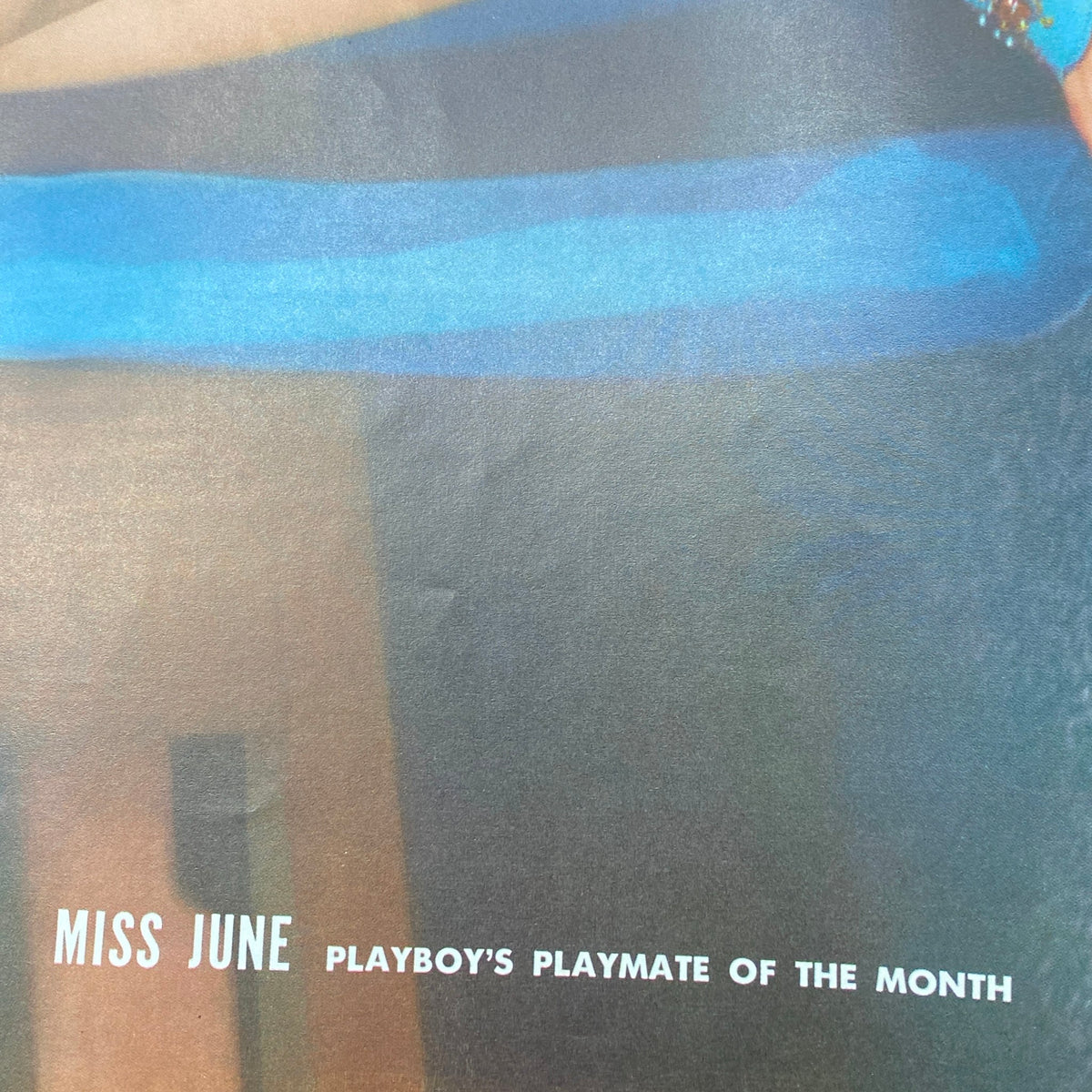 VTG Playboy Magazine June 1958 featuring Playmate Judy Lee Tomerlin with the text 'MISS JUNE Playboy's Playmate of the Month' in a vintage layout.