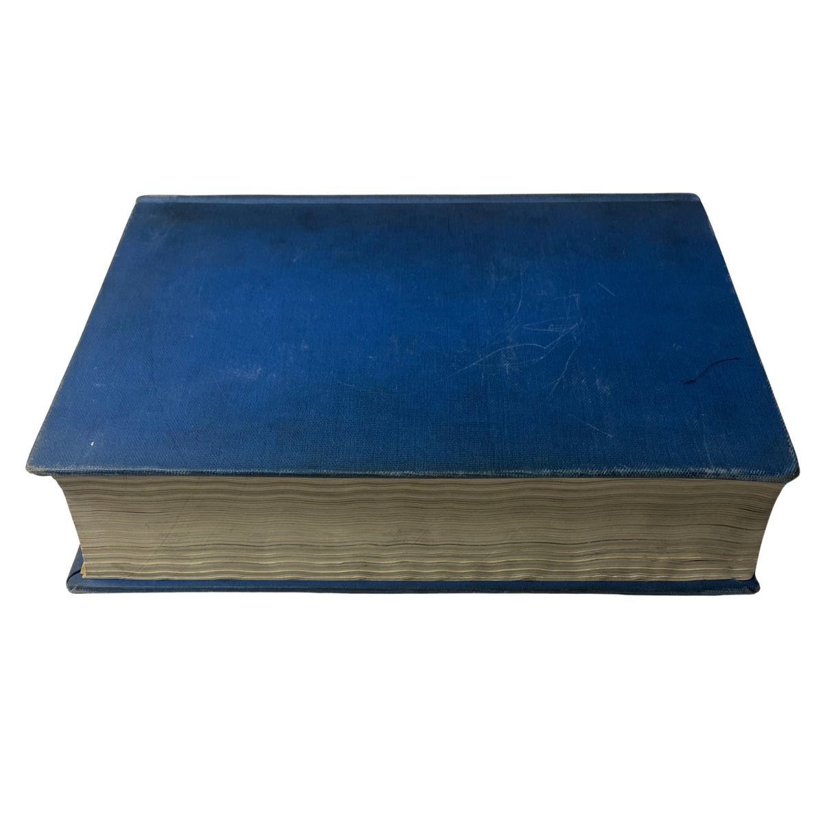 Top view of the Time Magazine Library Bound January 4 - March 29, 1937, displaying an aged blue cover with minor scratches.