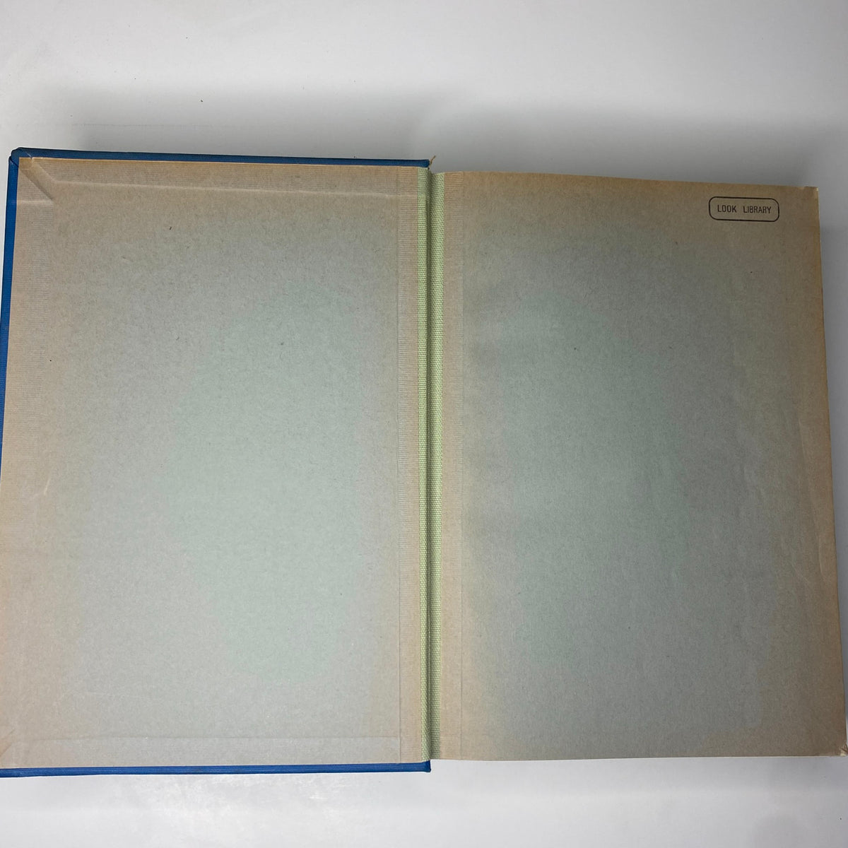 Interior view of Time Magazine 1937 July-Dec Bound edition, displaying the 'Look Library' stamp.