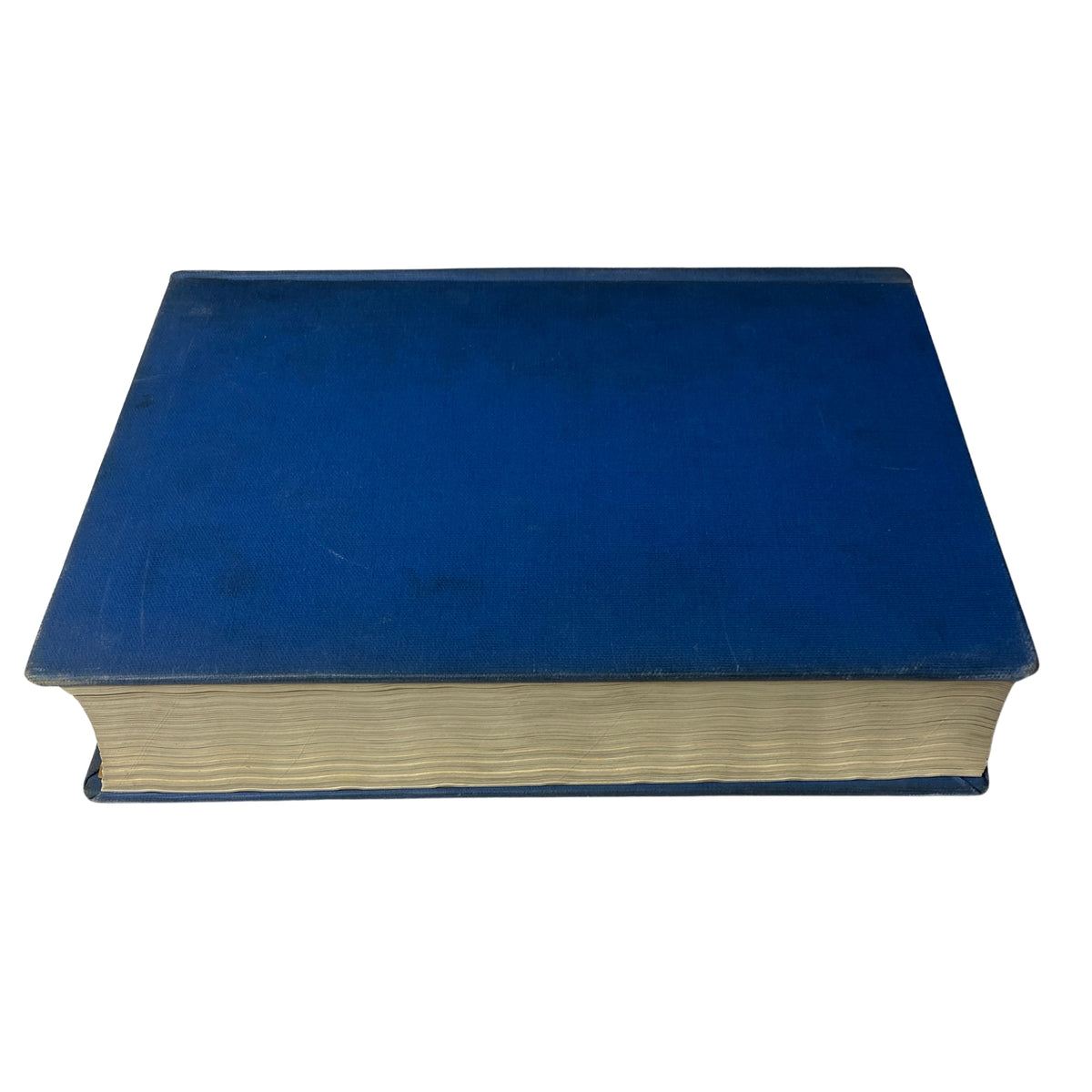Top view of the blue library bound volume of Time Magazine, featuring issues from January 7 to March 25, 1935, suitable for archival storage.