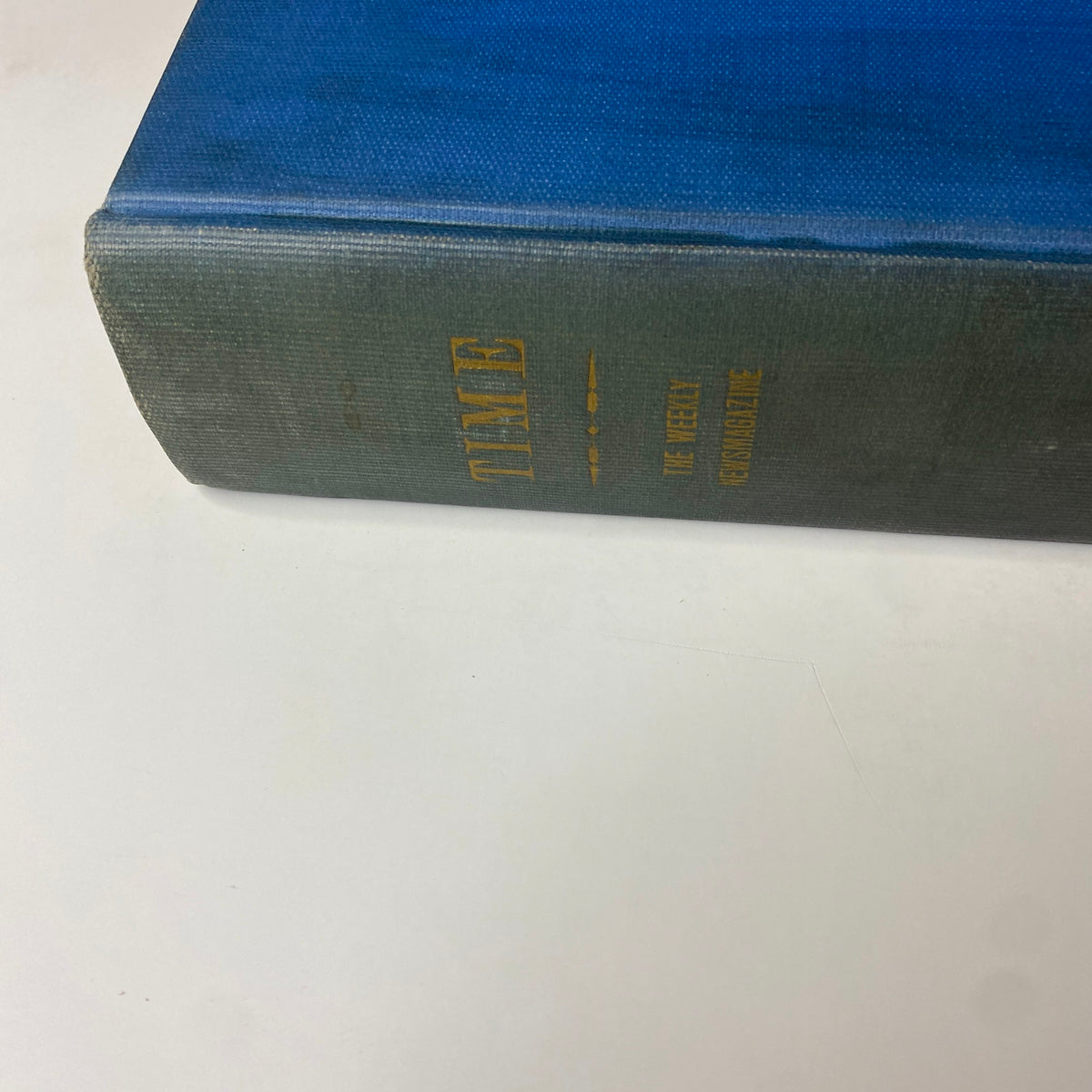 Time Magazine Library Bound October 7- December 30, 1935 - Close-up side view highlighting the spine with gold lettering.