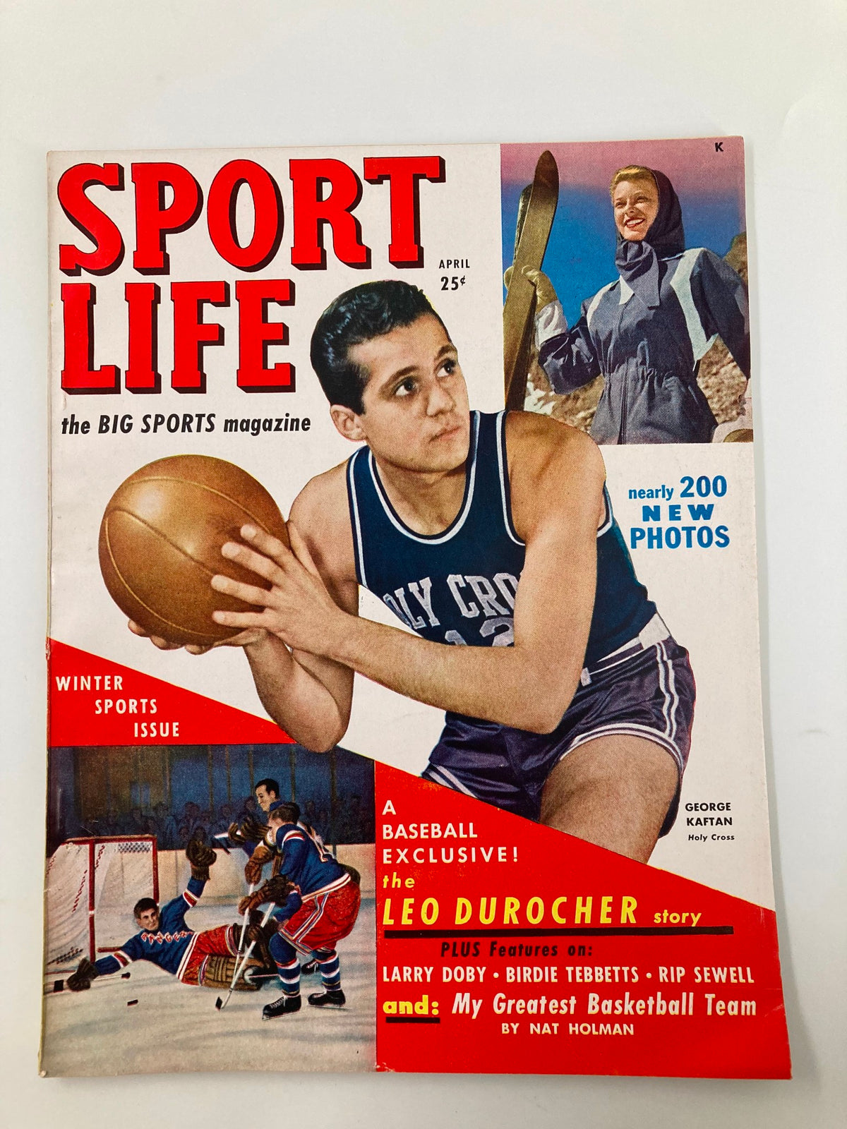 Vintage Sport Life Magazine April 1949 George Kaftan of Holy Cross No Label