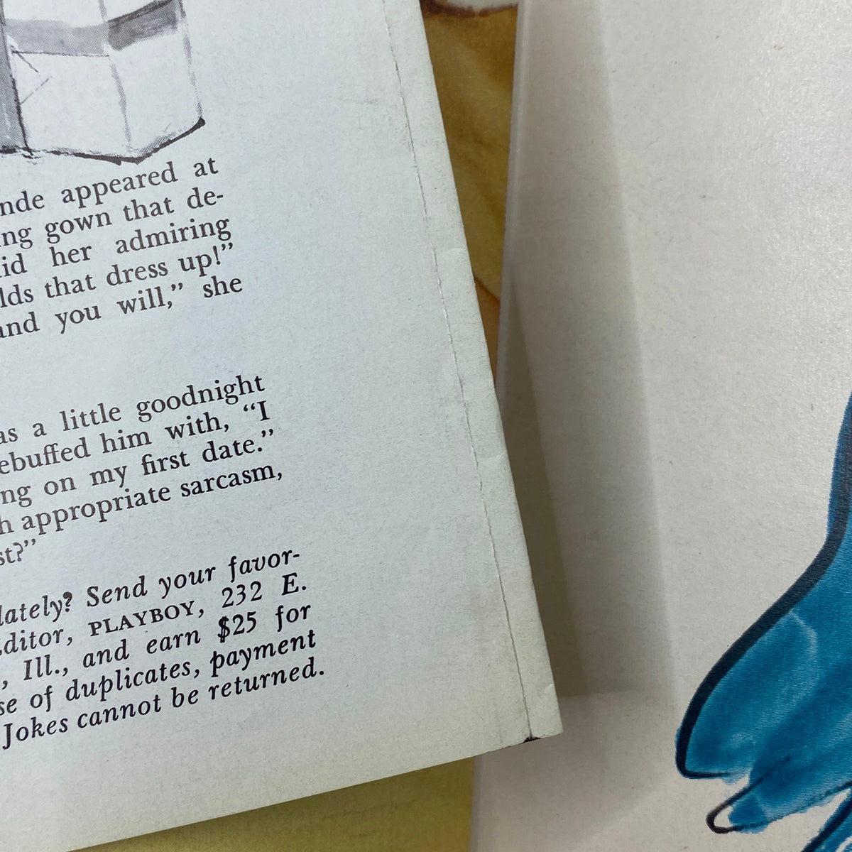 Interior page of Playboy Magazine December 1962, displaying text and vintage design elements.