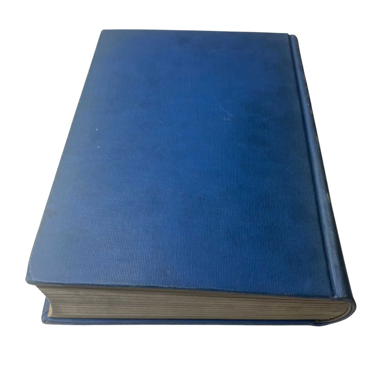 Side view of the Time Magazine Library Bound October to December 1939 displaying its blue cover and stacked pages, perfect for archival collections.