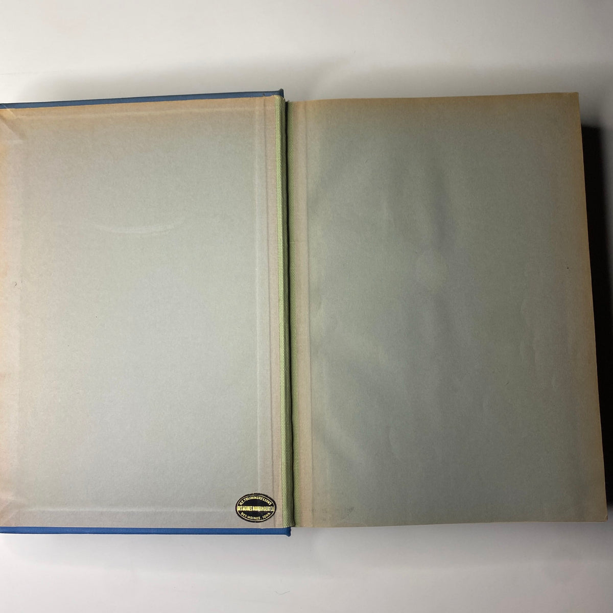 Inside view of the Library Bound Time Magazine July to September 1940 featuring Winston Churchill - displays an empty page with a protective cover.