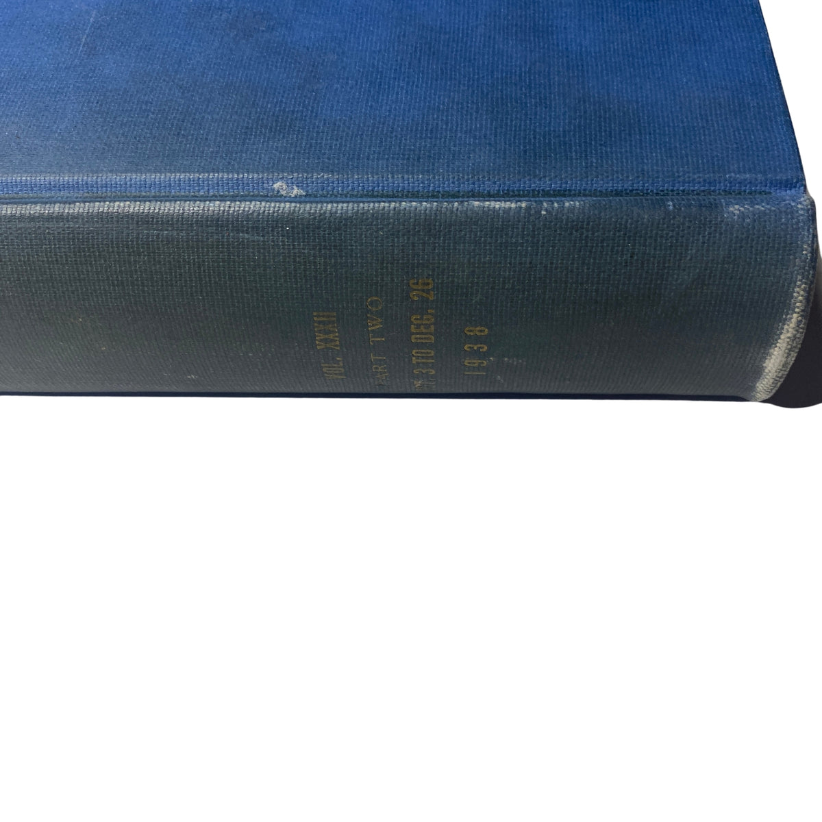 Spine view of the Time Magazine Library Bound Weekly volume covering October 3, 1938 to December 26, 1938.