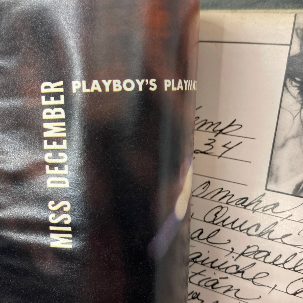 VTG Playboy Magazine December 1982 featuring Miss December Charlotte Kemp, showcasing the magazine's title on the spine, ideal for collectors.