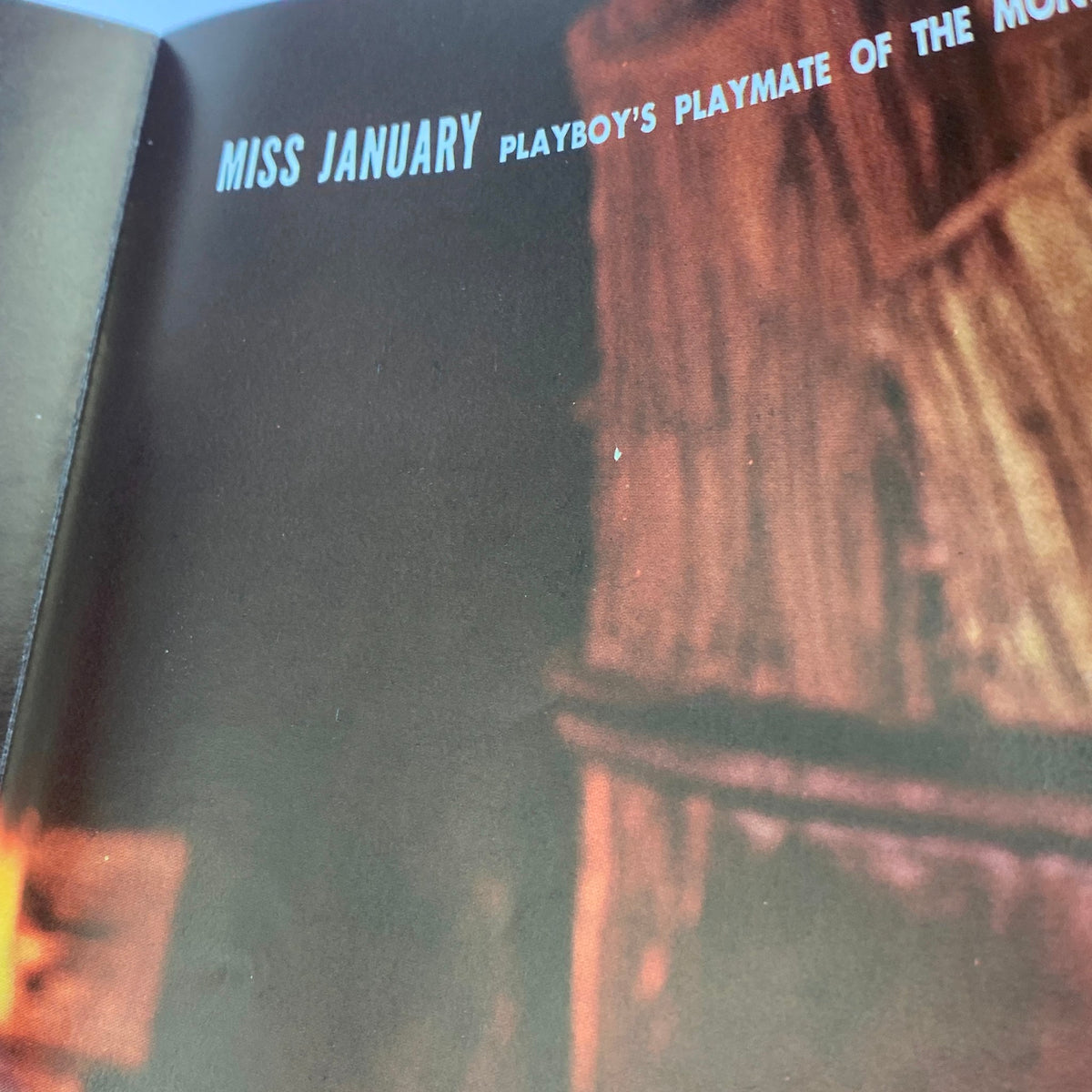 Inside page of VTG Playboy Magazine January 1966 highlighting Miss January, Playboy's Playmate of the Month.