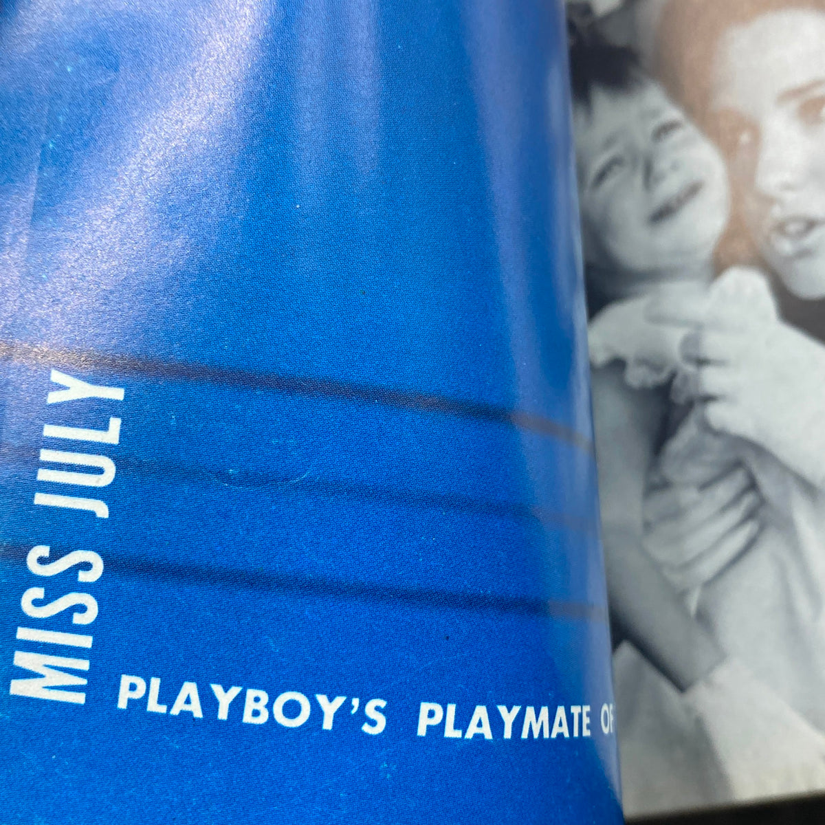 Close-up image of the page showing the title 'Miss July' in Playboy Magazine July 1966, highlighting Tish Howard as the Playmate of the Month.