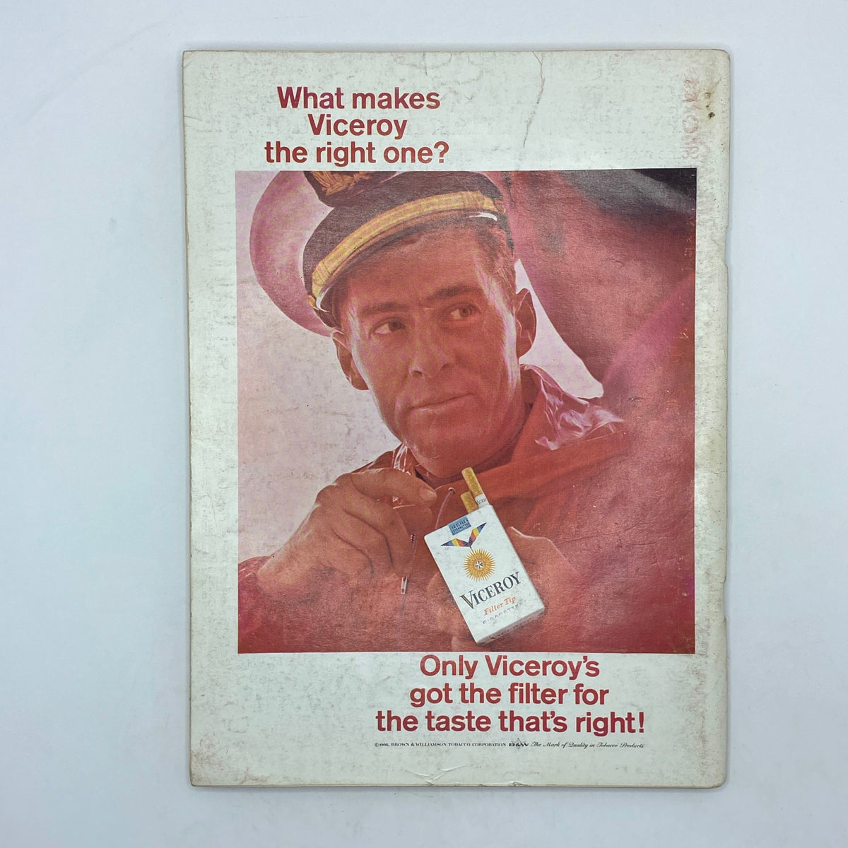 Playboy Magazine March 1966 advertisement page with Viceroy cigarette promotion, demonstrating vintage advertising style.