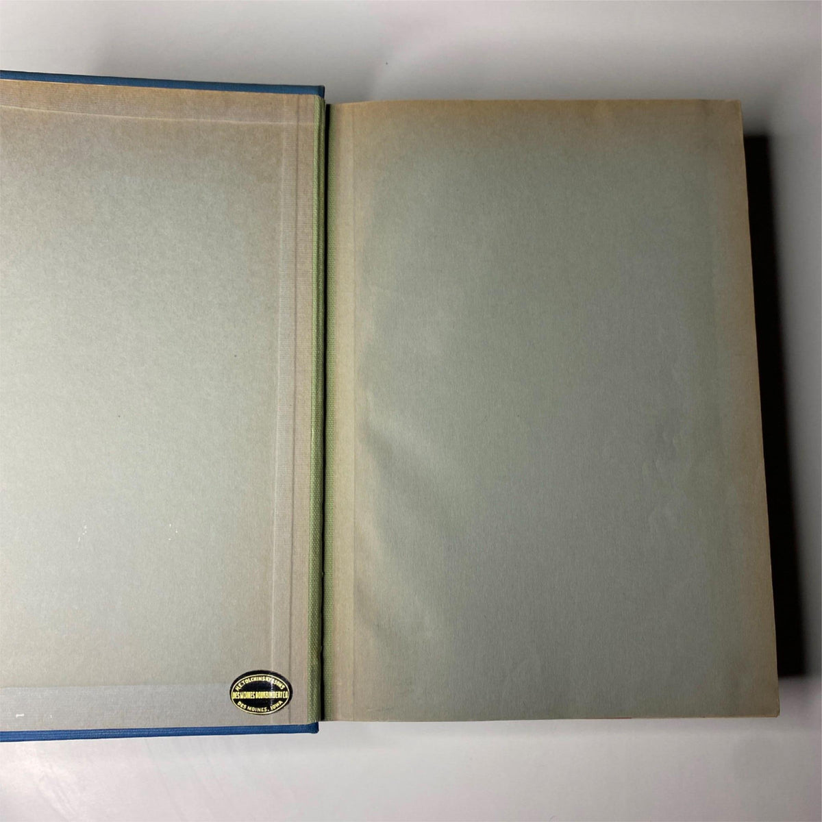 Interior view of the library bound Time Magazine, showing the protective cover and pages from April to June 1941.