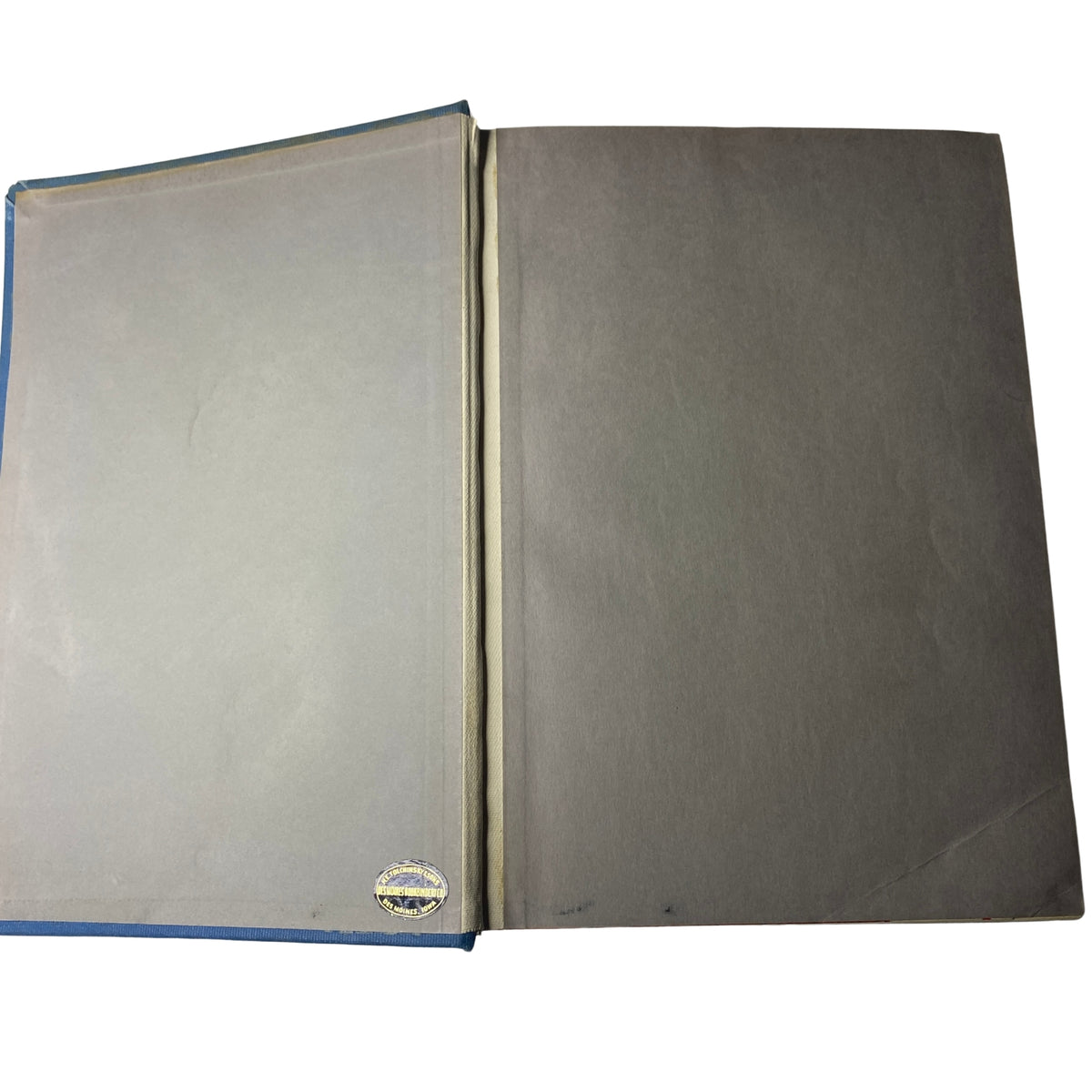 Interior view of the Time Magazine Library Bound Weekly from October 5 to December 21, 1942, revealing multi-colored endpapers.