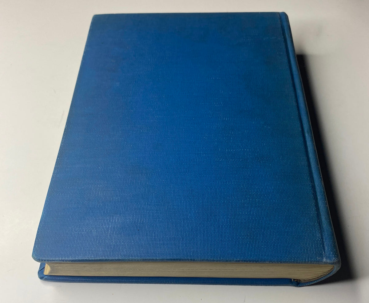 Side view of Time Magazine Library Bound Weekly volume, displaying blue fabric cover, showcasing the date range October 4 to December 27, 1943.