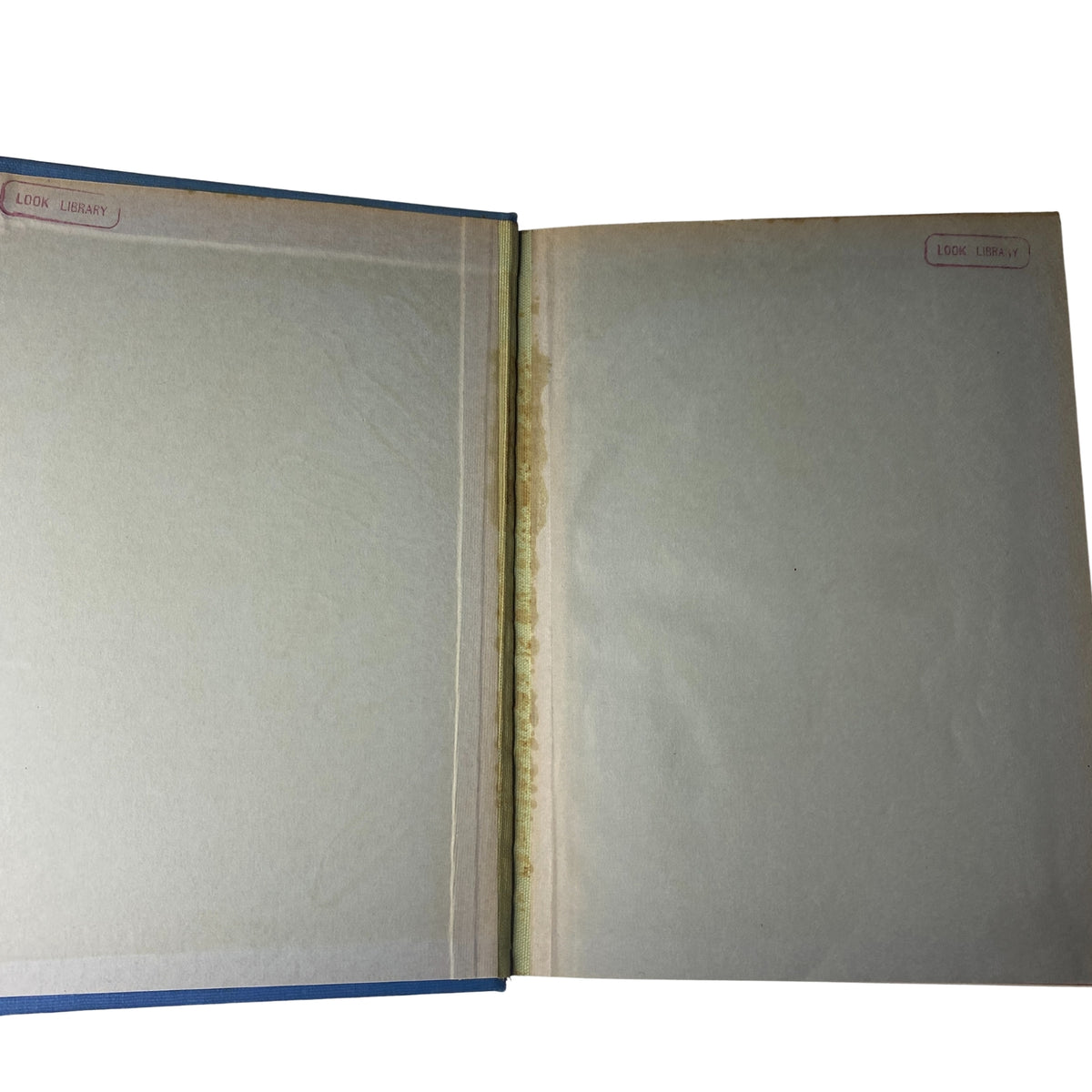 Inside cover of Time Magazine Library Bound Weekly from October 2 to December 25, 1944, featuring the 'LOOK LIBRARY' stamp.