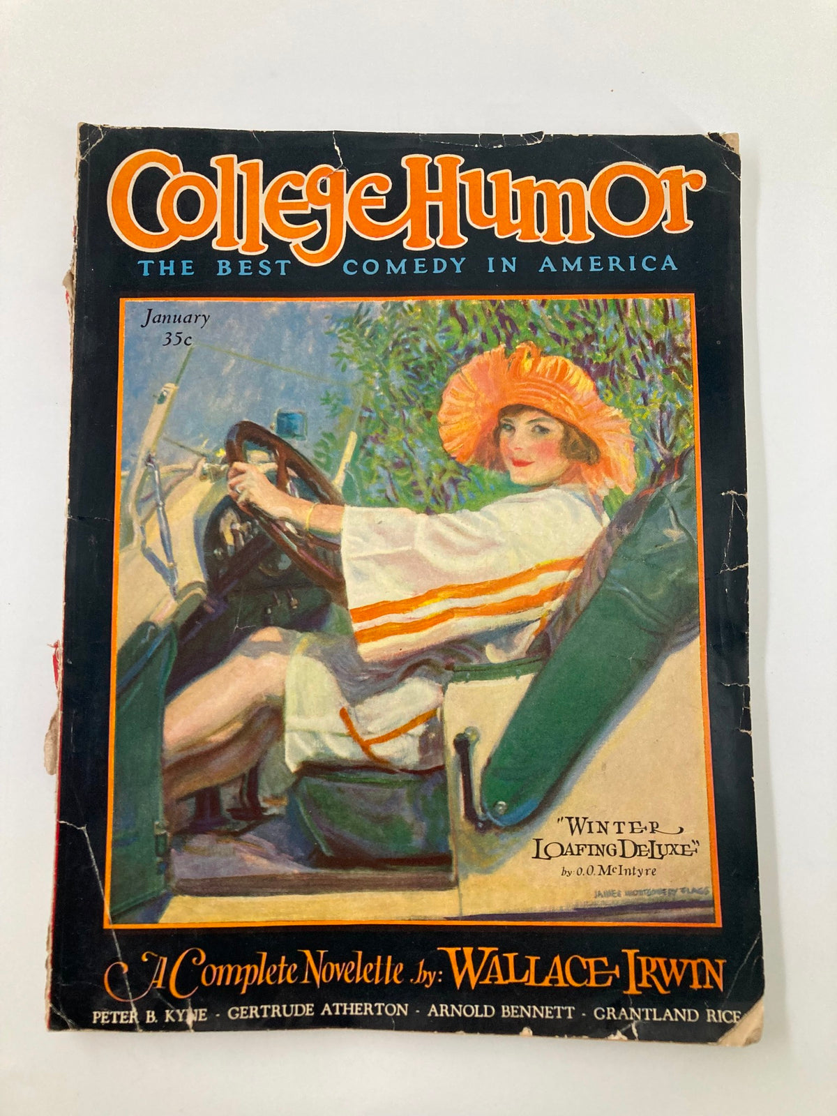College Humor Magazine January 1928 Winter Loafing Deluxe No Label