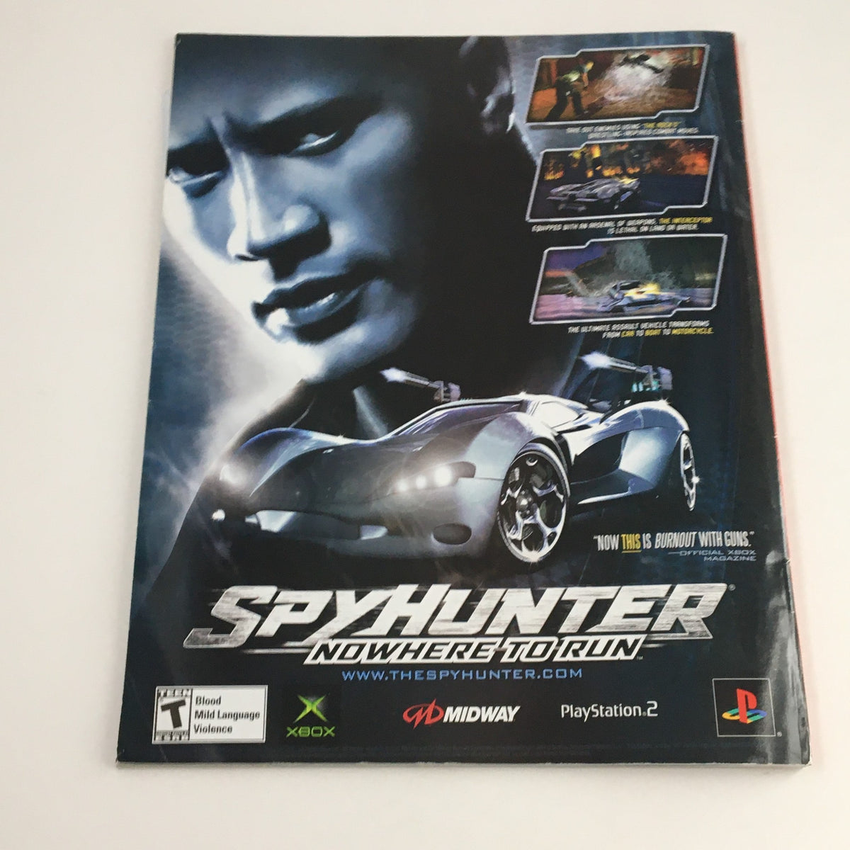 WWE Magazine September 2006 showcasing the game 'SpyHunter: Nowhere to Run' on PlayStation 2 with a cinematic cover design.