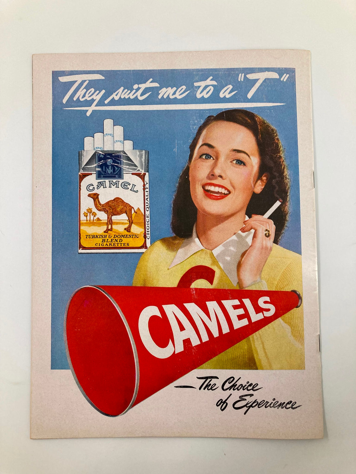 Cover page of the October 18 1947 Football Washington St vs California Gridiron Program featuring a vintage advertisement for Camel cigarettes.