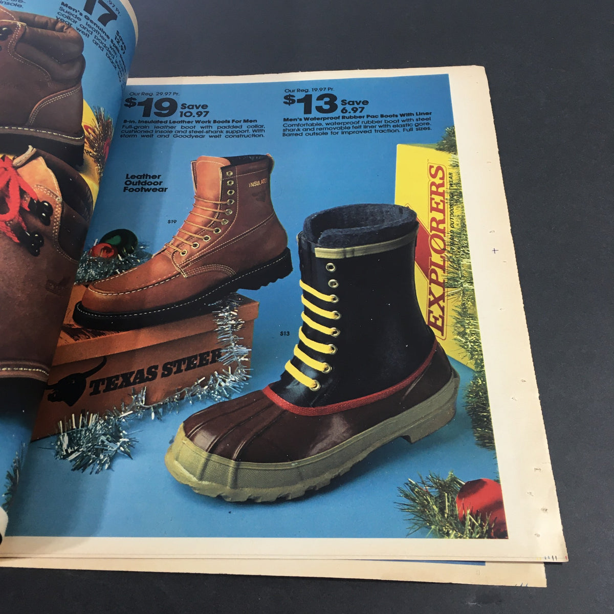VTG Retro December 1983 K-Mart Gift Saving Spree Circular Advertising Ads featuring winter footwear options with price details.