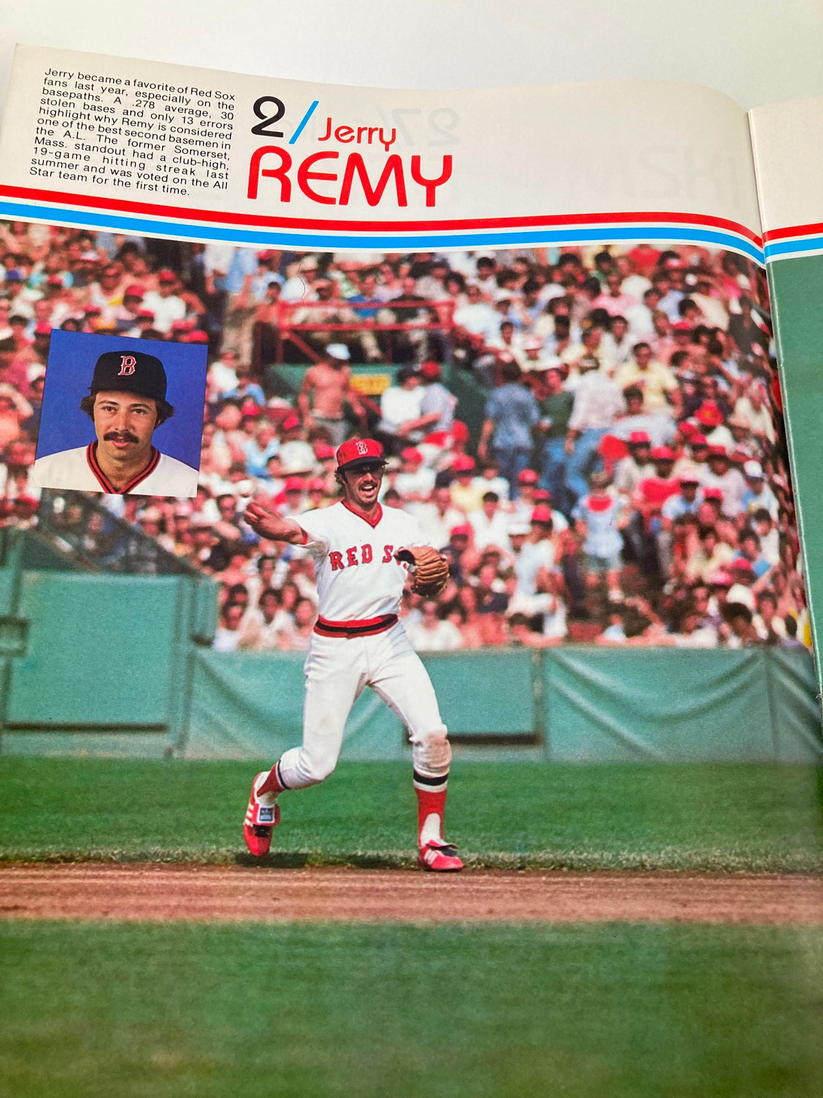 1979 MLB Boston Red Sox Official Yearbook featuring Jerry Remy, highlighting his significance and performance throughout the season.
