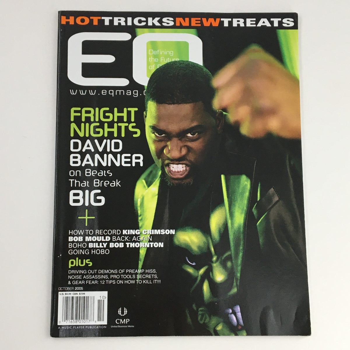 Cover of the October 2005 EQ Recording Magazine featuring hip-hop artist David Banner, highlighting articles on music and film, and showcasing cultural insights from the mid-2000s.