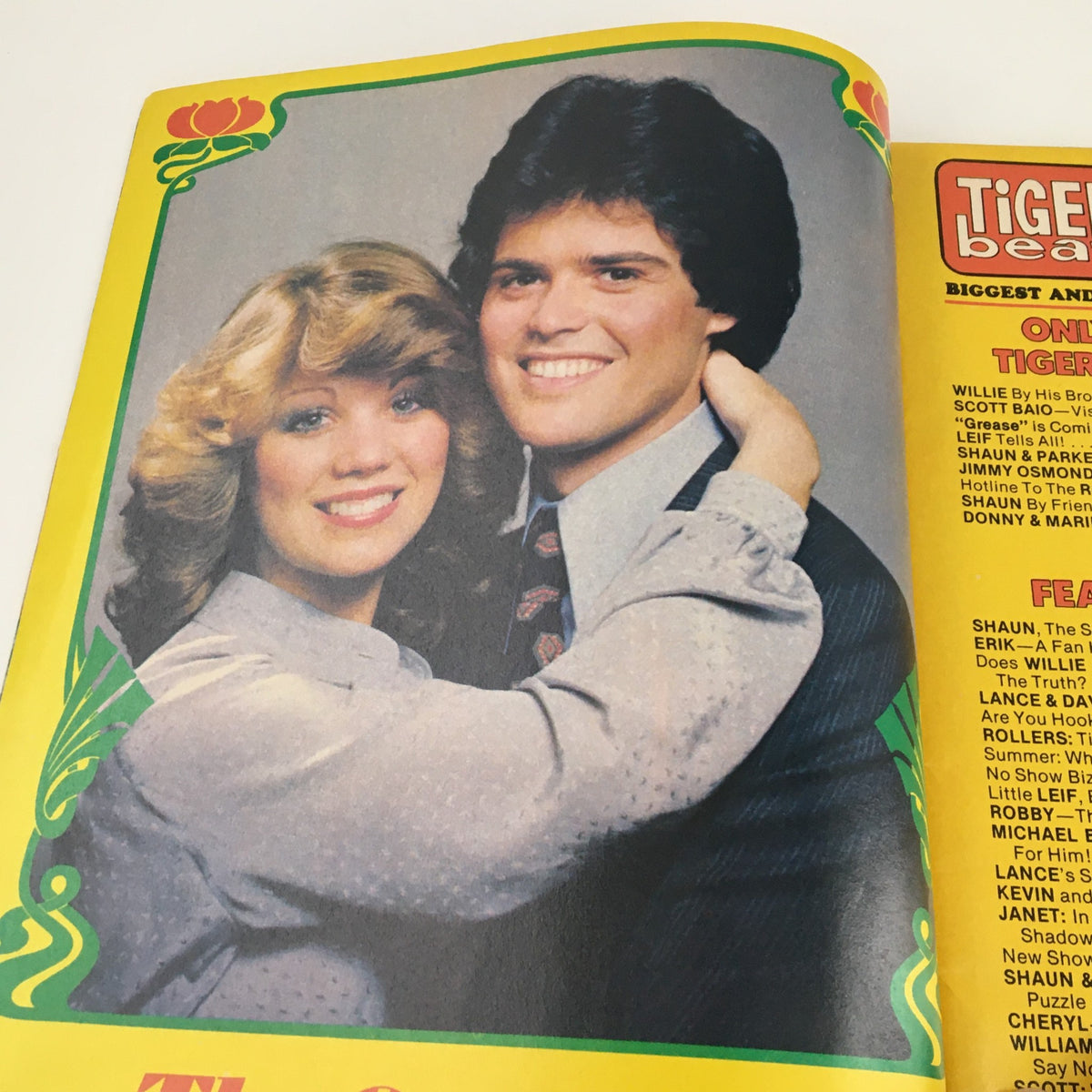 Photo of a couple from Tiger Beat Magazine July 1978, showcasing the popular fashion and style of the late 1970s.