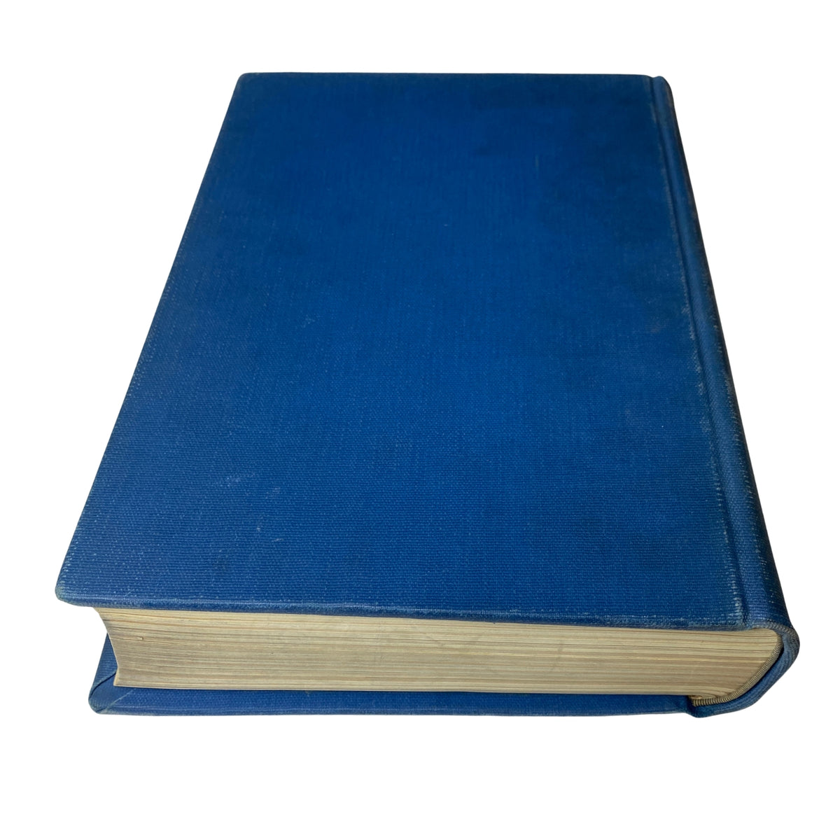 Side view of the Library Bound Weekly Edition of Time Magazine from October 7, 1946 to December 30, 1946, highlighting its blue cover and edges.