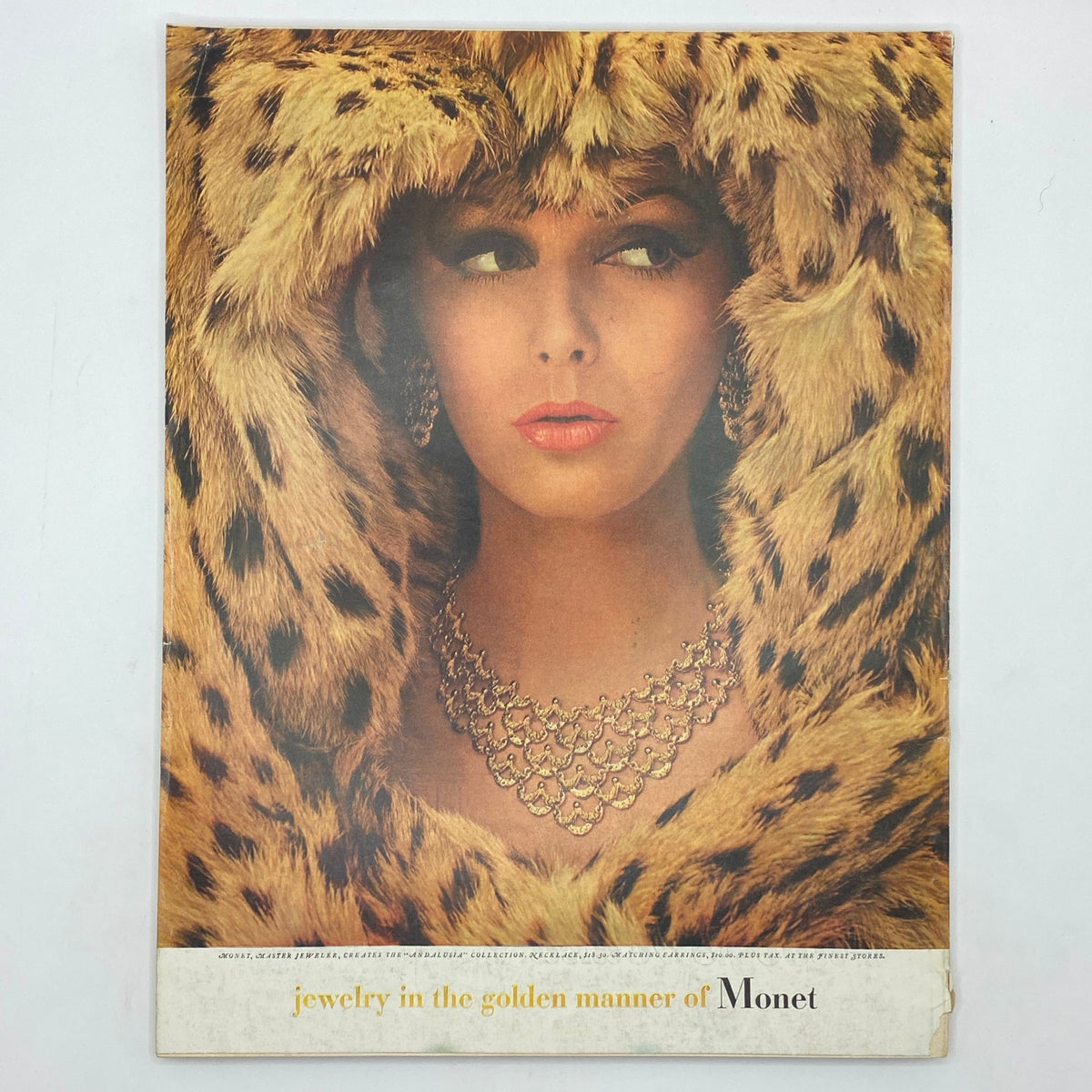 Cover page of VTG Vogue Magazine September 15, 1963 showcasing a model in luxury jewelry and a fur coat, embodying the glamorous fashion of the 1960s.