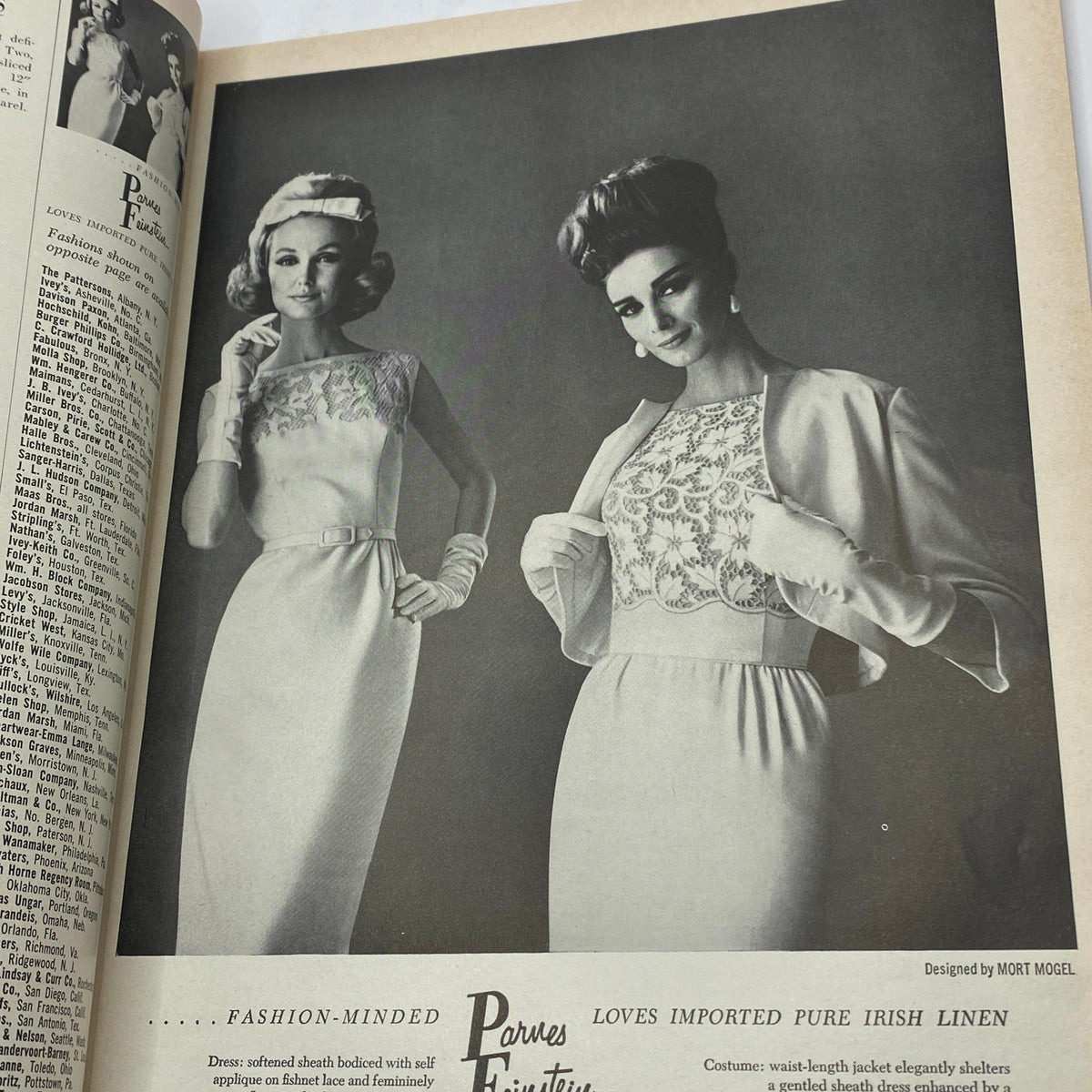 VTG Vogue Magazine December 1962 Christmas Issue featuring two women in elegant dresses, showcasing vintage fashion styles of the 1960s.
