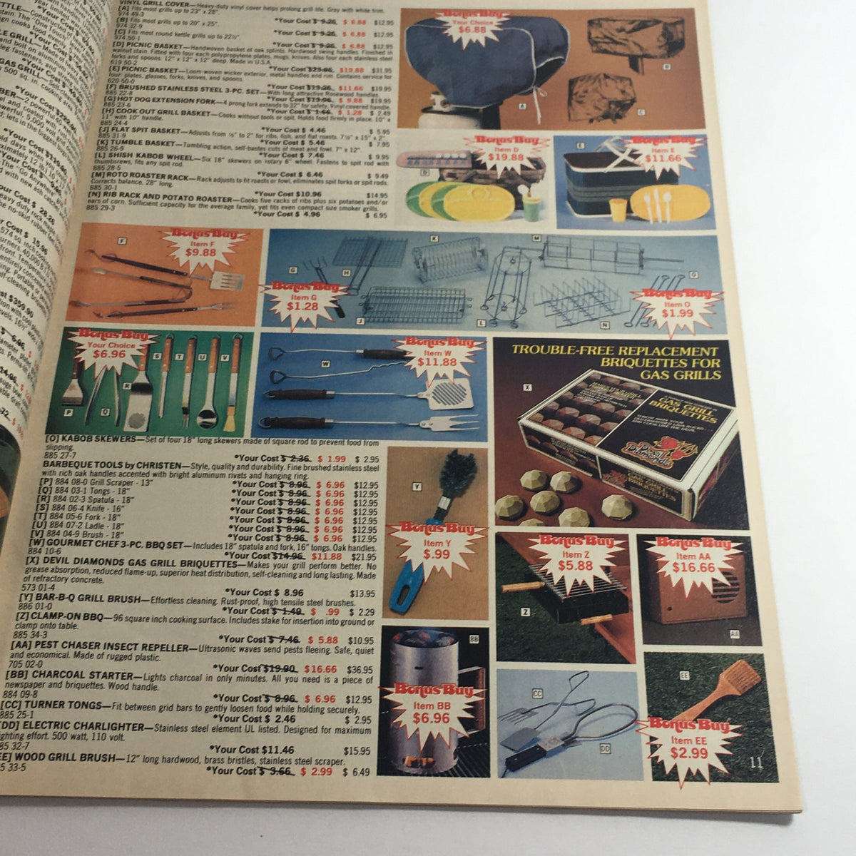 VTG Spring Summer 1987 Boardman Ltd. Jacobsen Brand Items Price Guide Catalog displaying barbecue tools and grilling accessories with pricing information.