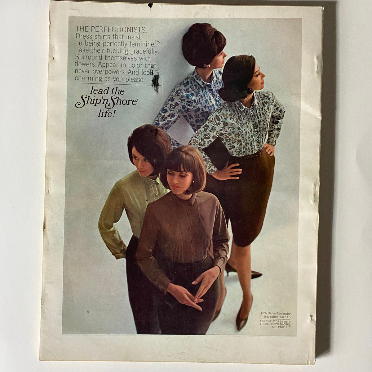VTG Vogue Magazine September 1 1963 showcasing an advertisement for Ship'n Shore women's dress shirts, highlighting feminine styles and the aesthetics of the early '60s.