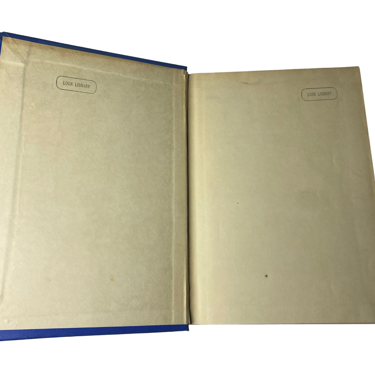 Interior view of the Time Magazine Library Bound Volumes from October to December 1948, featuring the LOOK LIBRARY stamp.