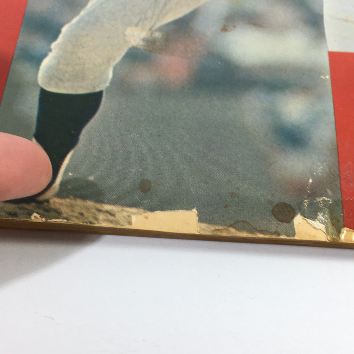 Close-up of the cover of VTG Street & Smith's Baseball 1969 Yearbook featuring a vintage photograph of a player in action.